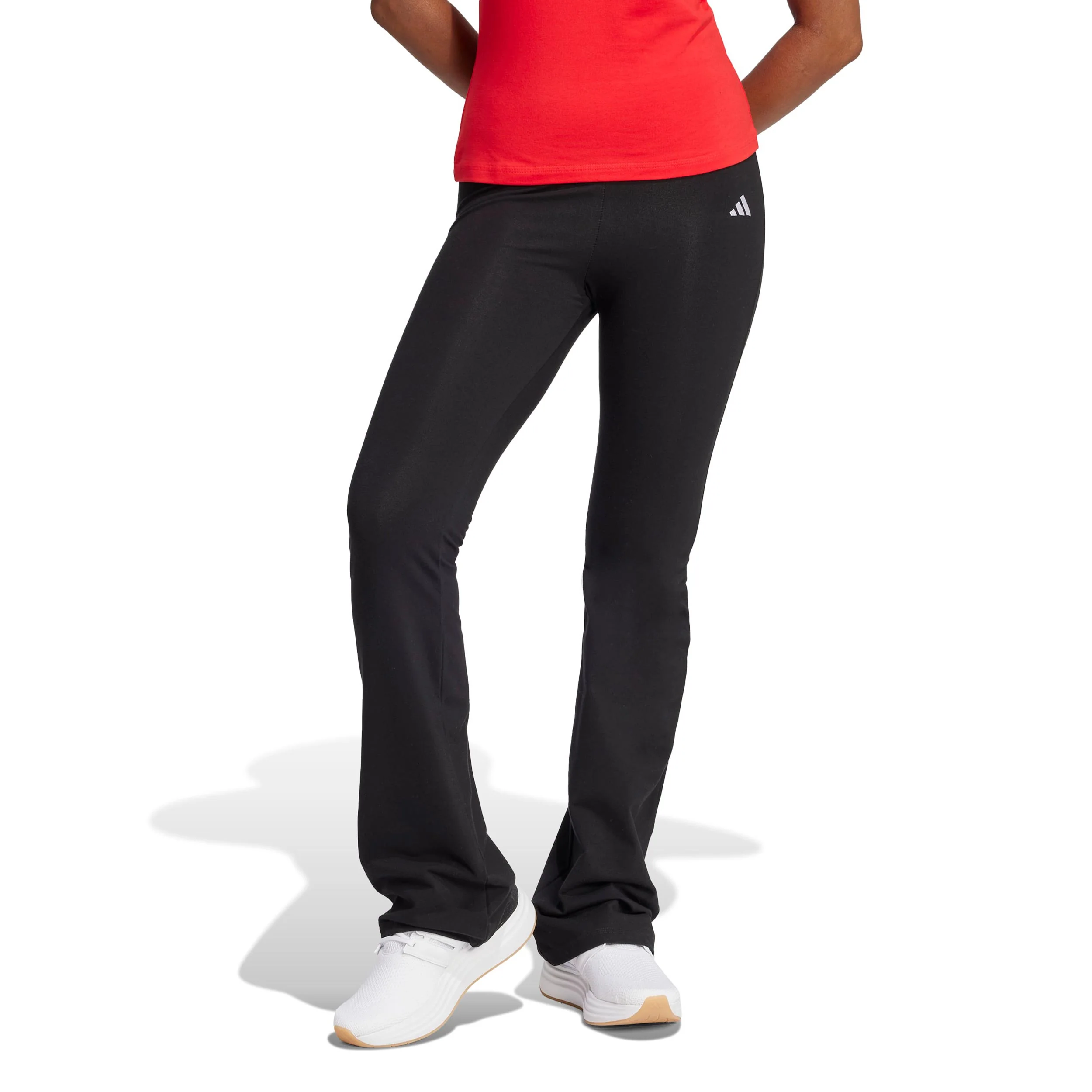 Essentials Small Logo Flared Tight Damen-schwarz - Image 2