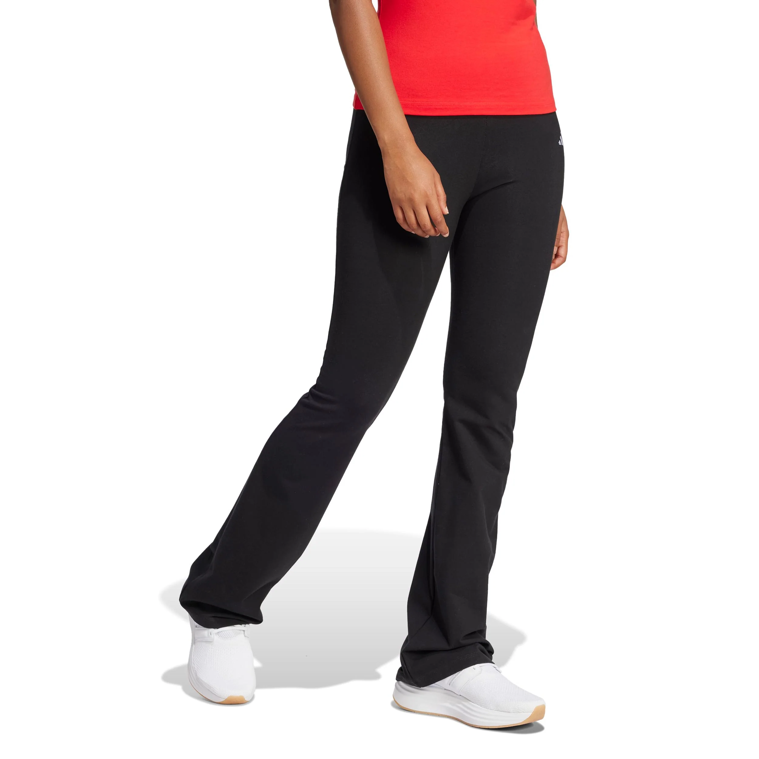 Essentials Small Logo Flared Tight Damen-schwarz - Image 4