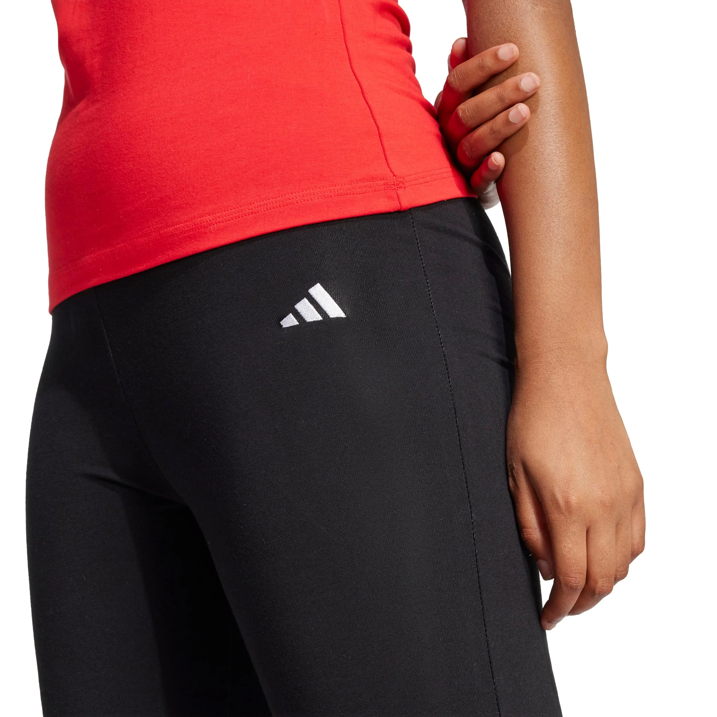 Essentials Small Logo Flared Tight Damen-schwarz - Image 6