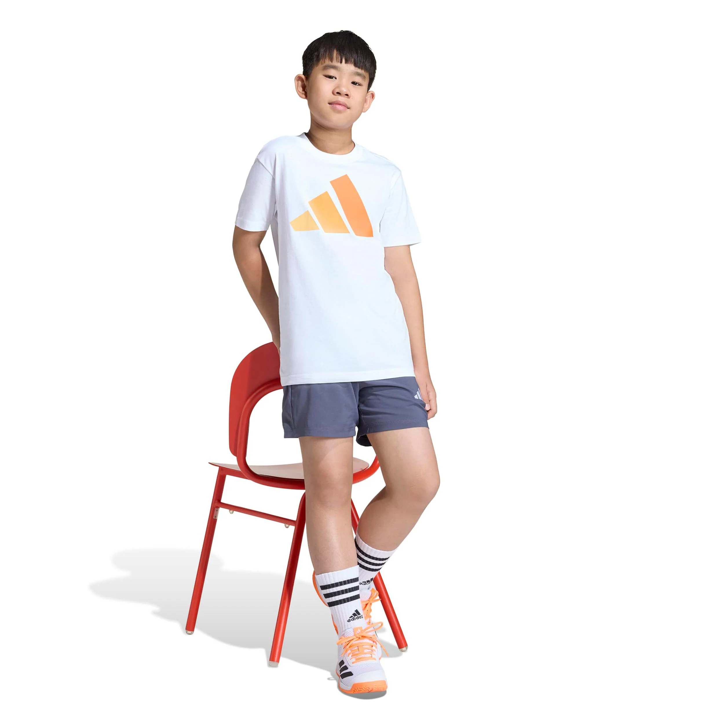 Essentials T-Shirt Kinder - weiß, orange - Image 4