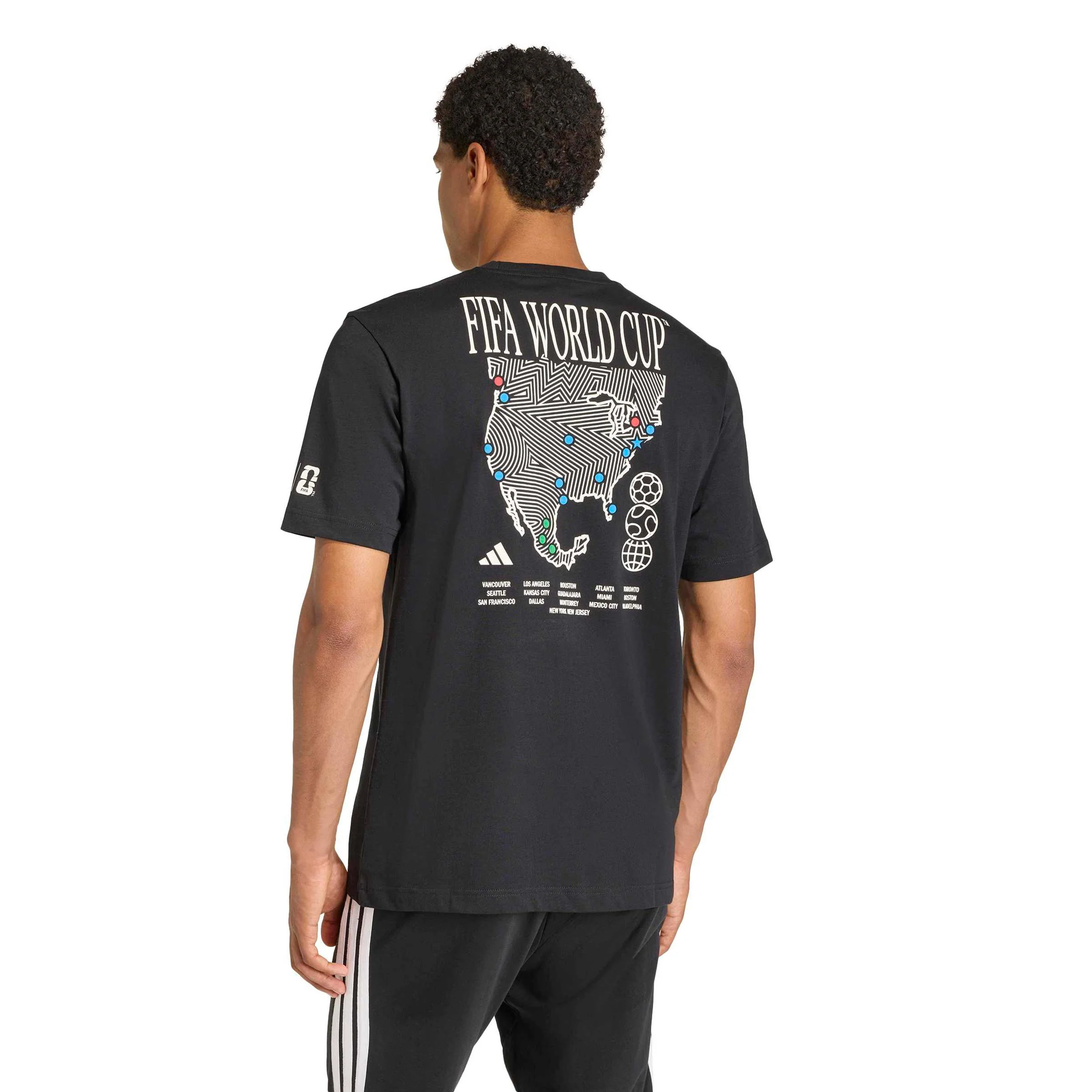 FIFA WC MAP Graphic T-Shirt Herren - schwarz, mehrfarbig - Image 3