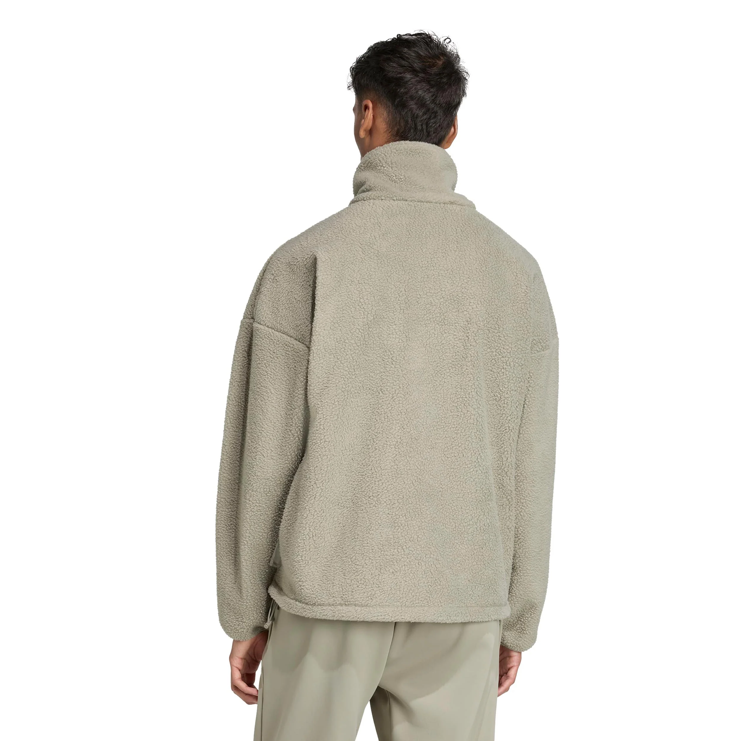 Fleece Full-Zip Trainingsjacke Herren-beige - Image 3