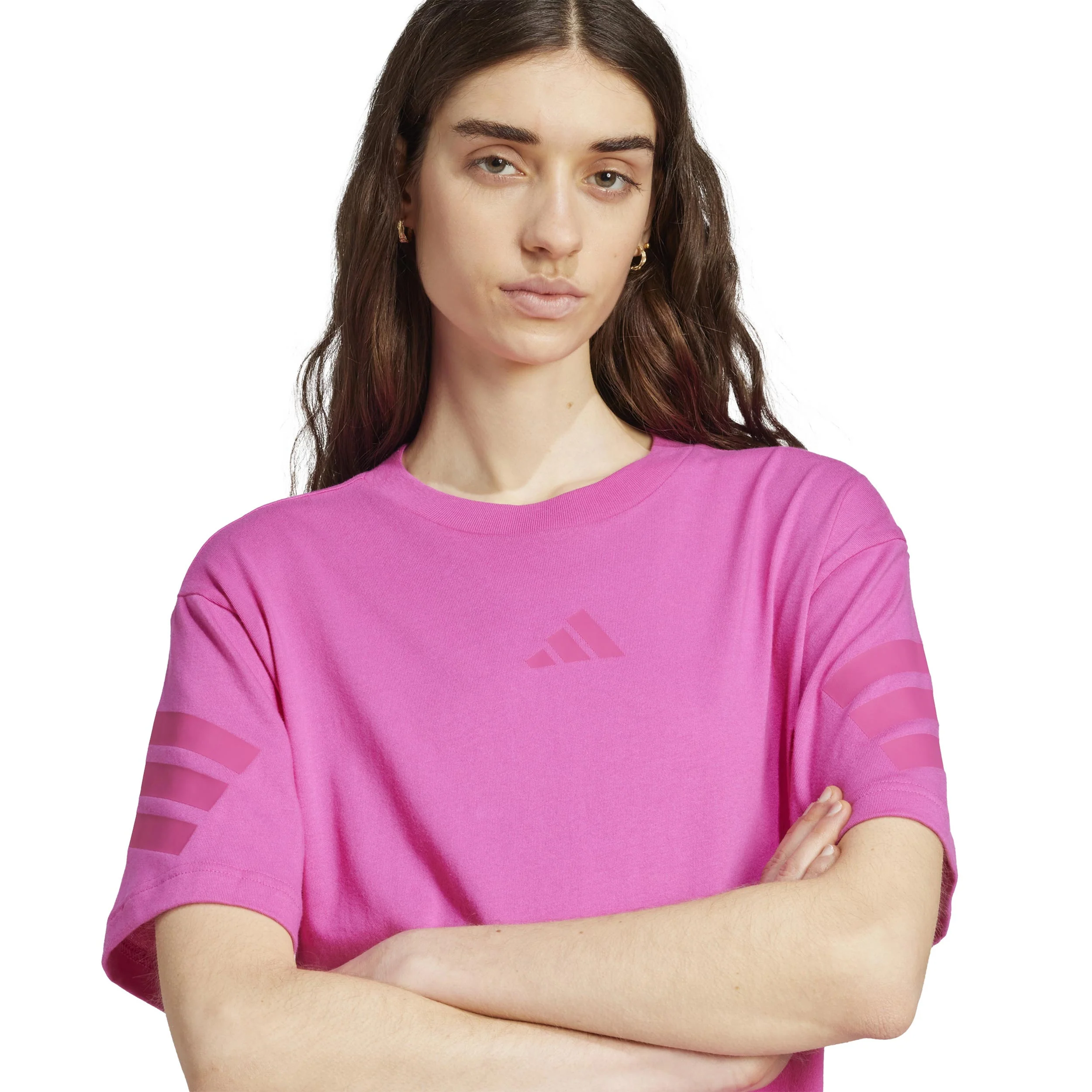 Future Icon 3Stripes T-Shirt Damen-Pink - Image 5