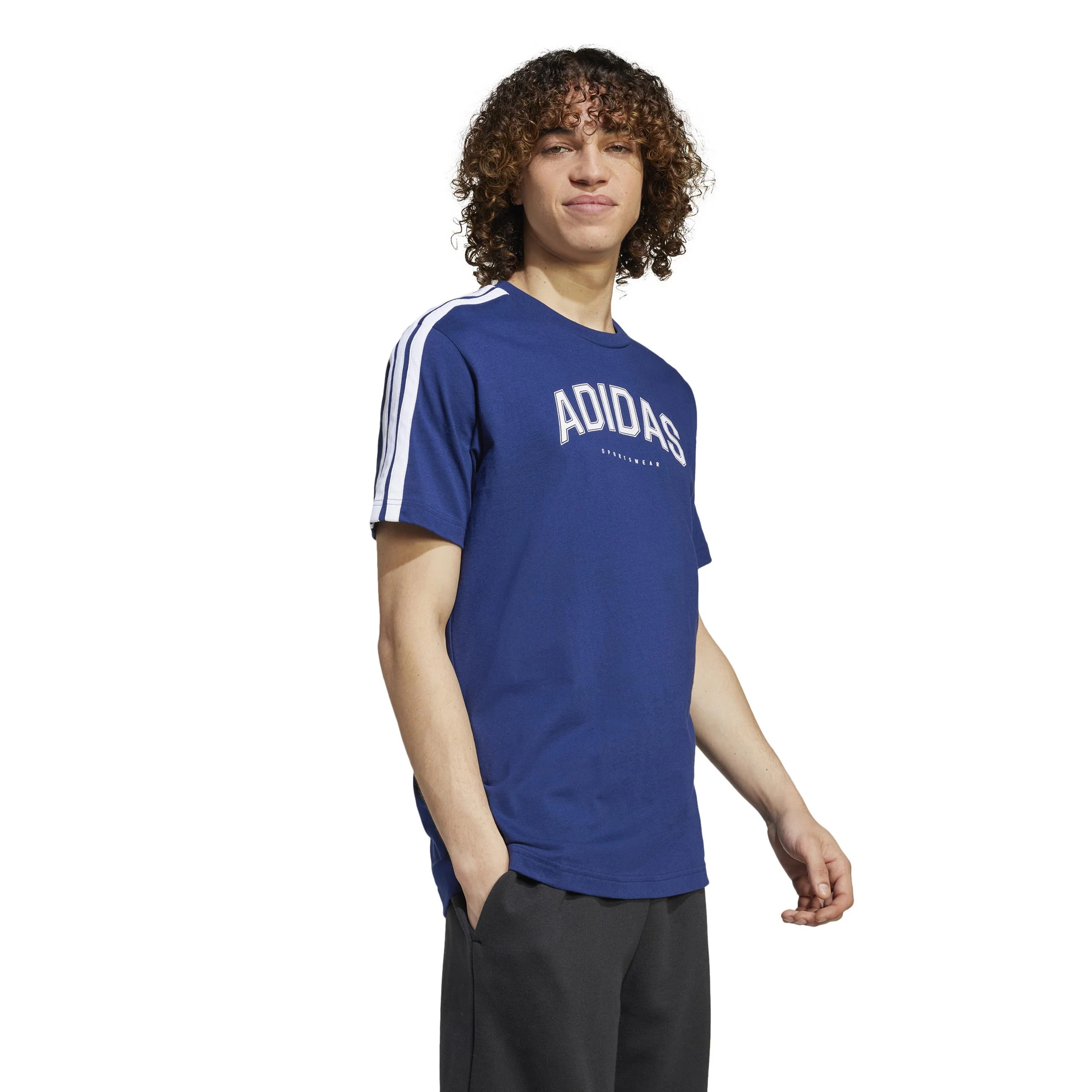 Graphic T-Shirt Herren-Dunkelblau,Weiß - Image 4