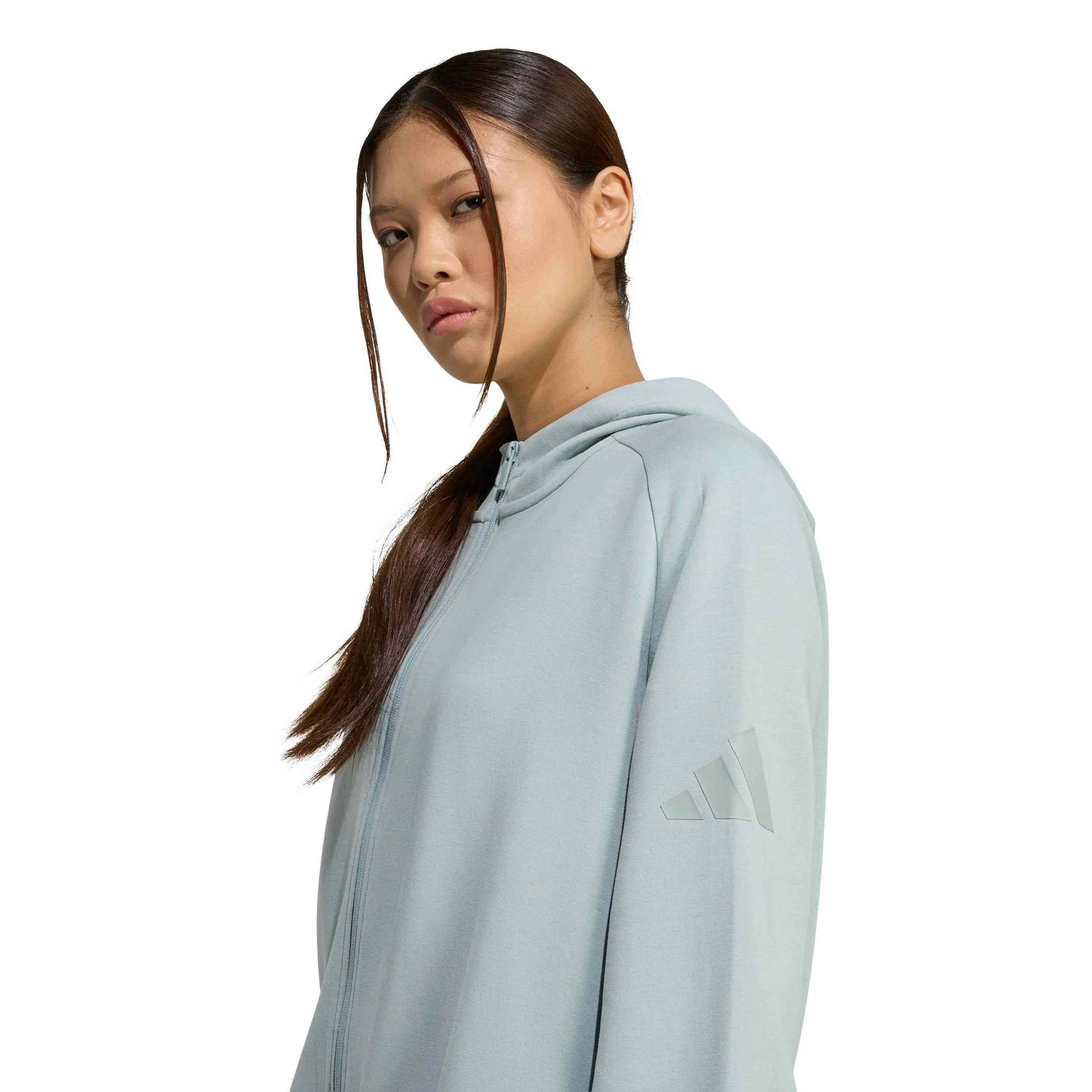 Lux Sweatjacke Damen-salbei - Image 5