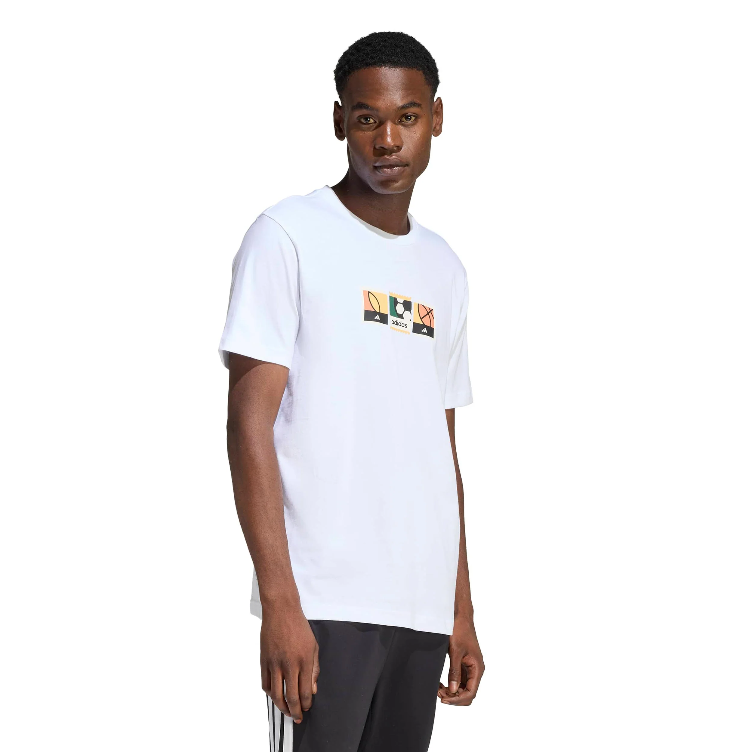MOS Stamps Graphic T-Shirt Herren - weiß, mehrfarbig - Image 2
