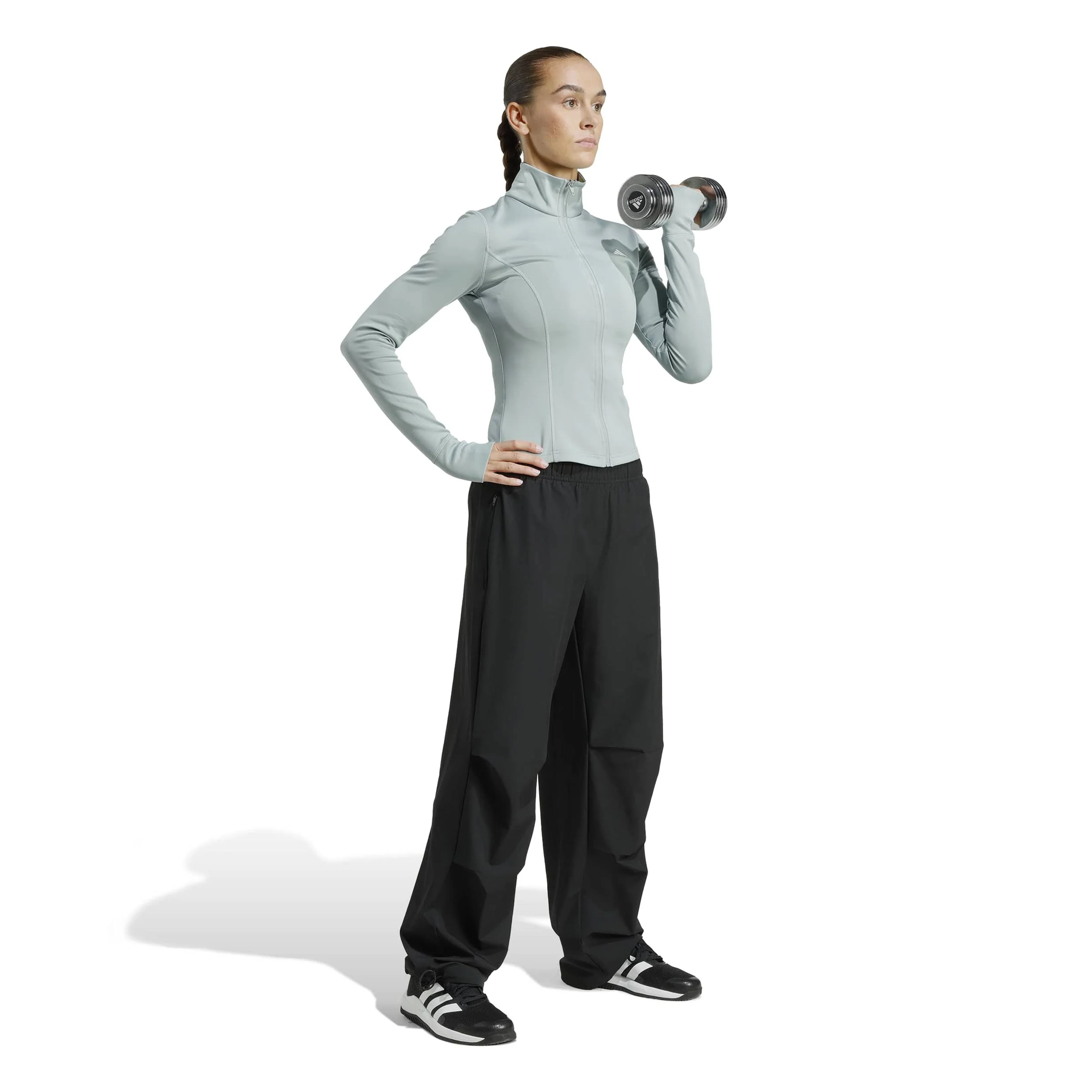 Optime Essentials Trainingsjacke Damen-salbei - Image 4