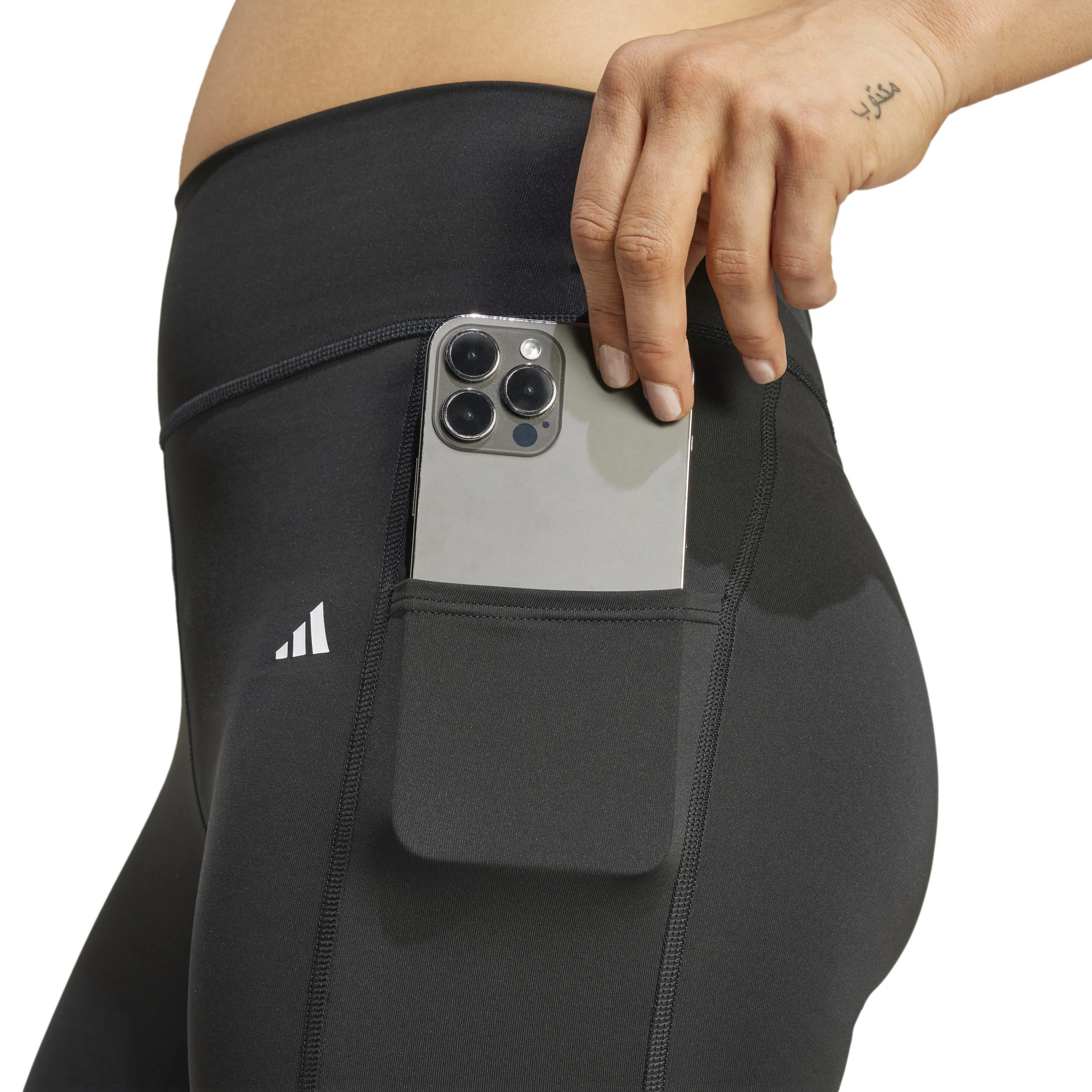 Optime High Rise Tight Damen-Schwarz - Image 5