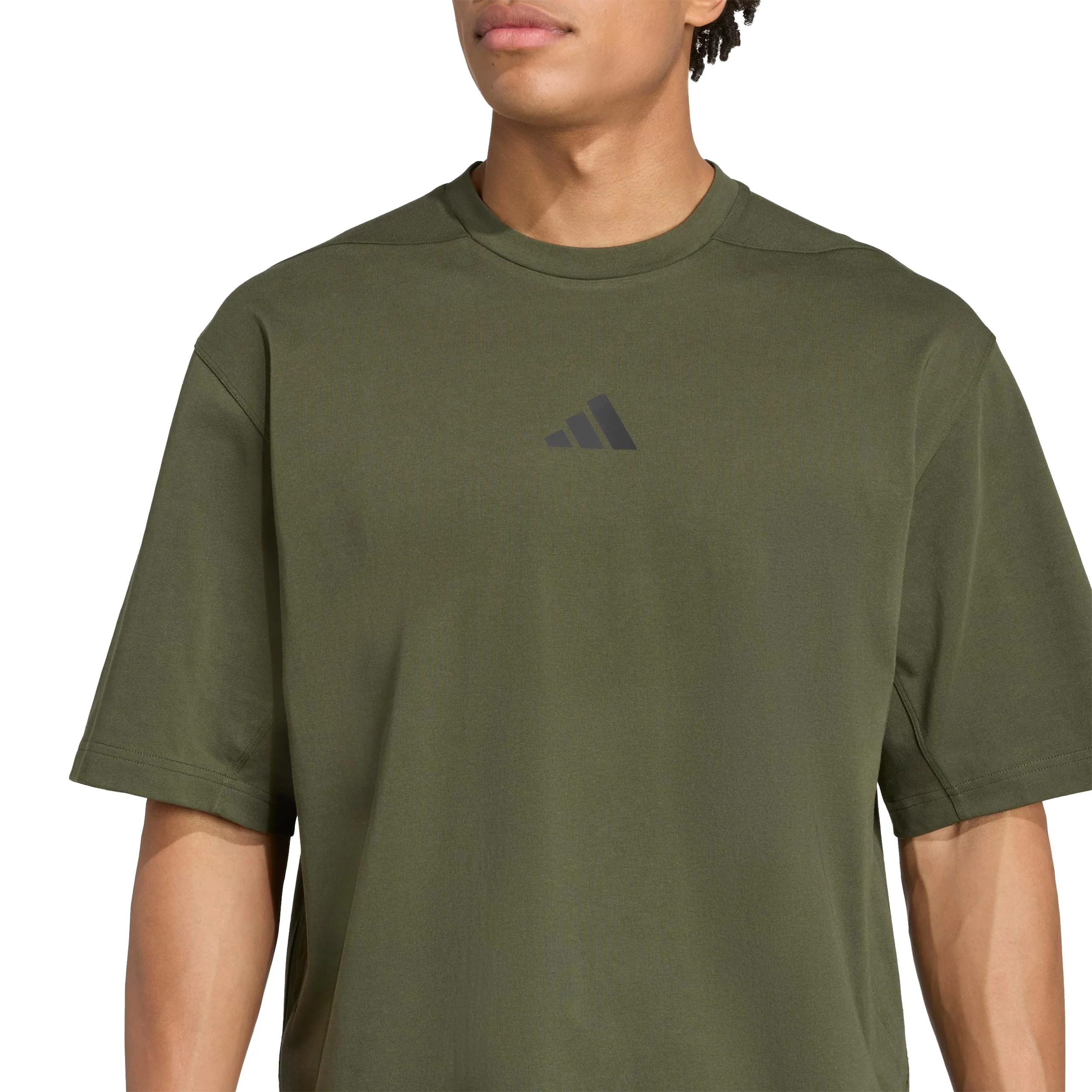 Oversize T-Shirt Herren-dunkelgrün - Image 6