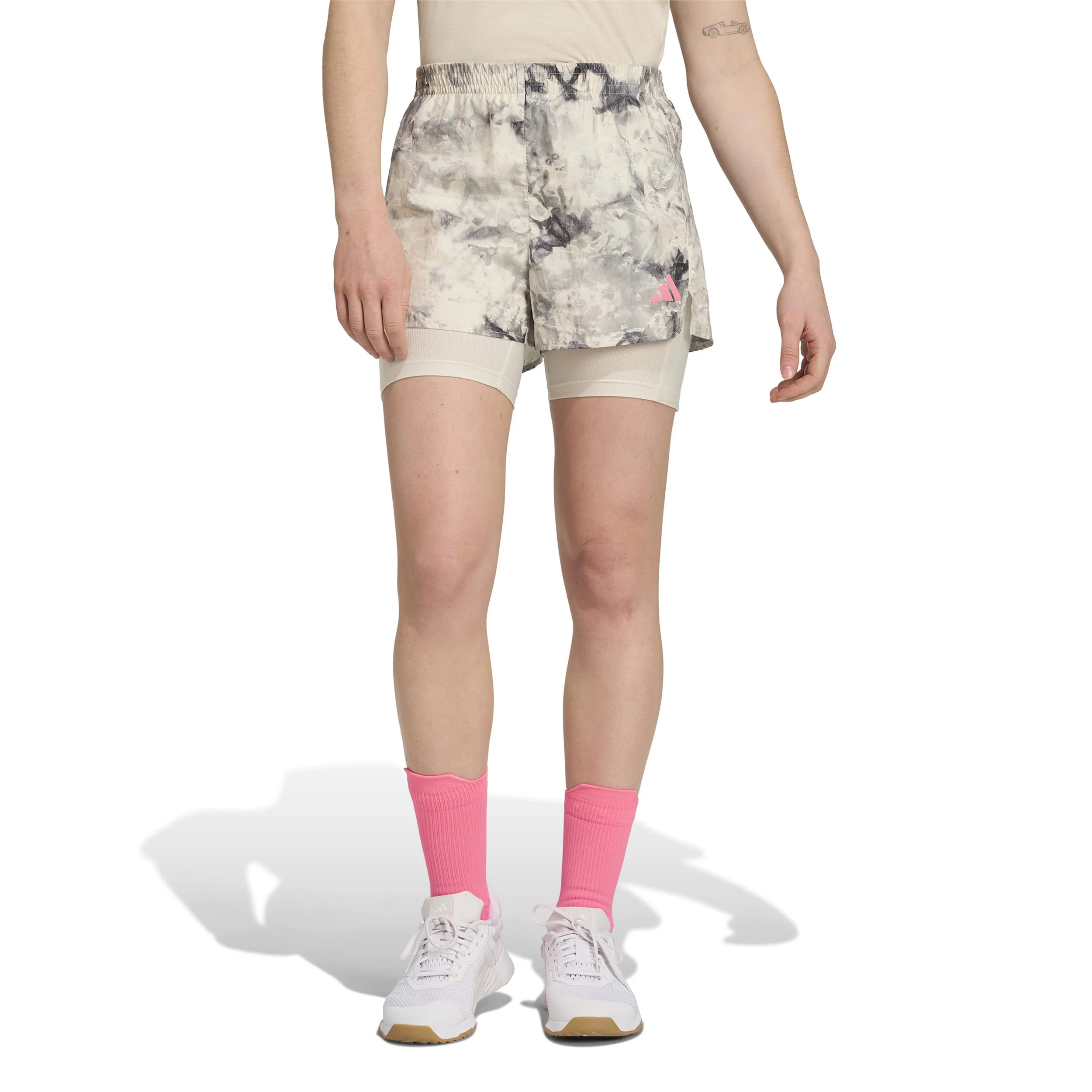 Own The Run 2in1 Laufshorts Damen-Grau,Schwarz - Image 2