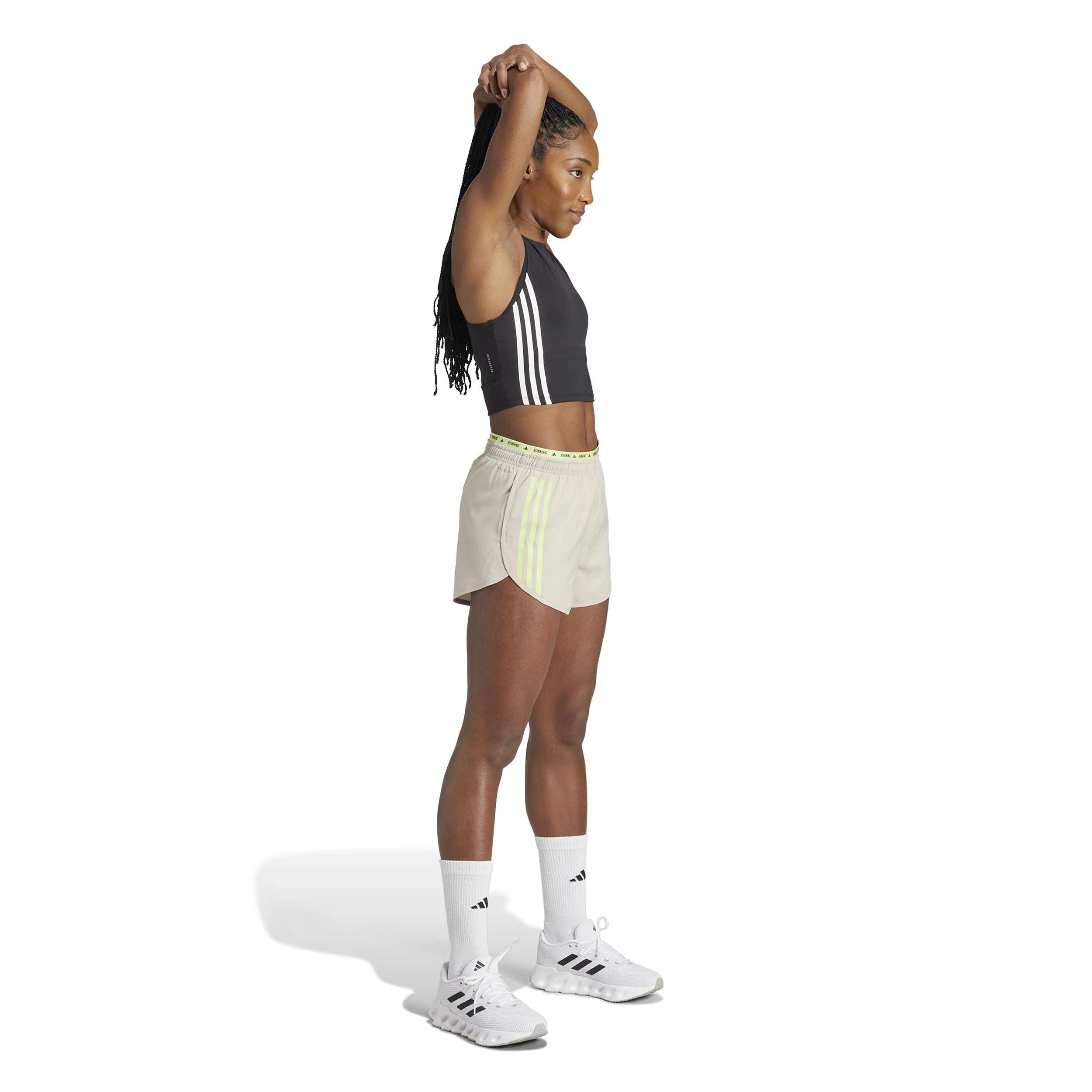 Own The Run 3S Laufshorts Damen-Beige - Image 4