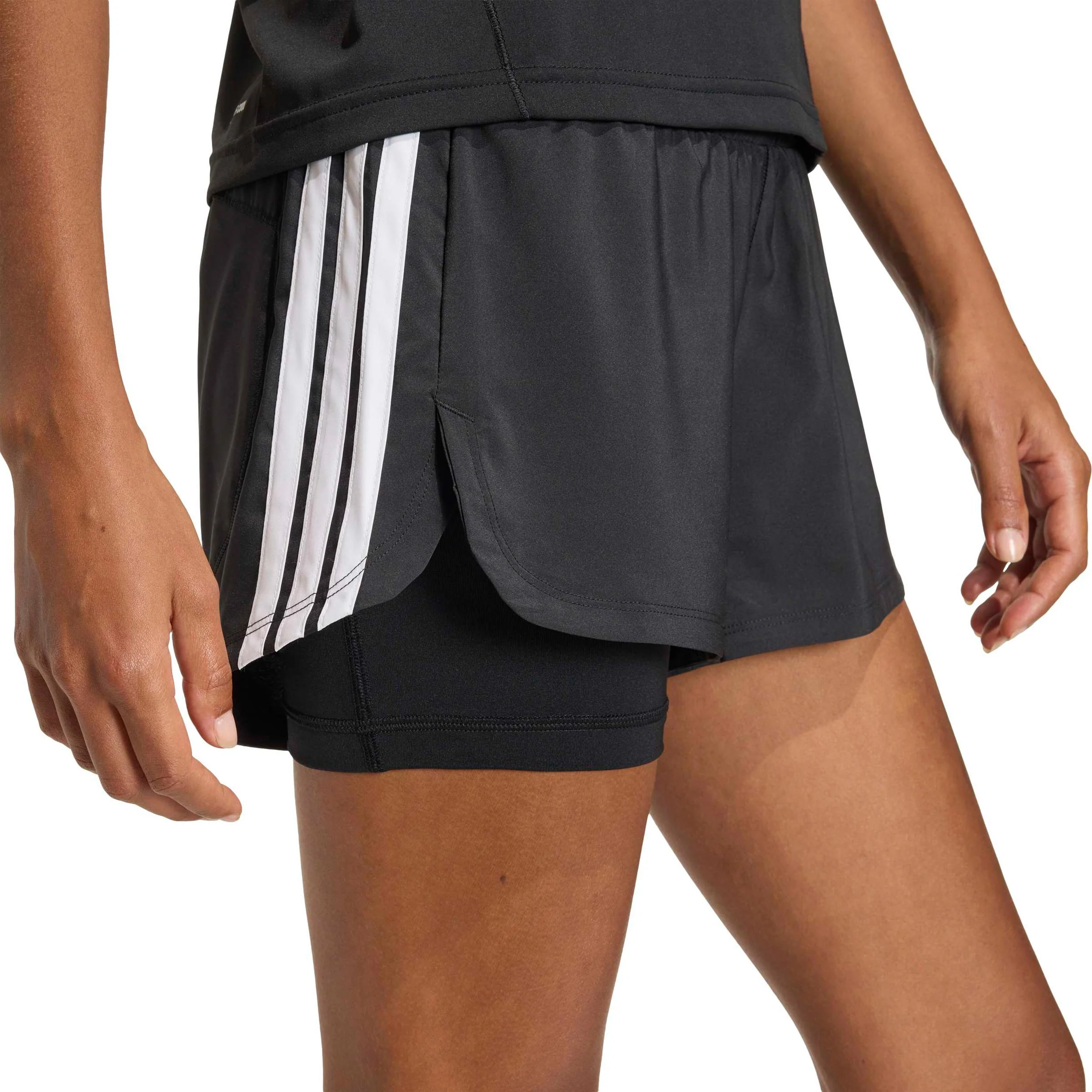 Pacer 2In1 Shorts Damen - schwarz, weiß - Image 7