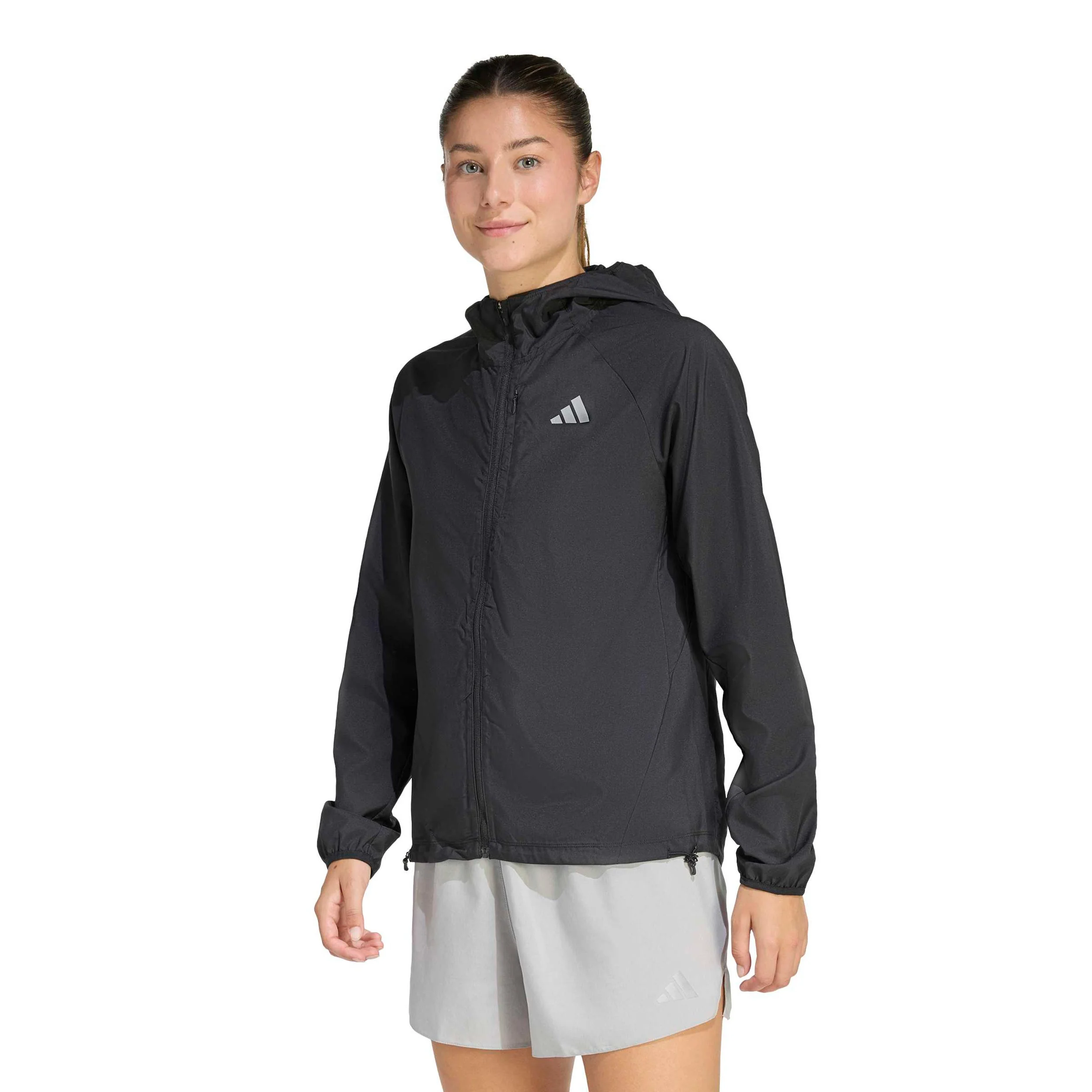Run Essential Laufjacke Damen-schwarz - Image 2