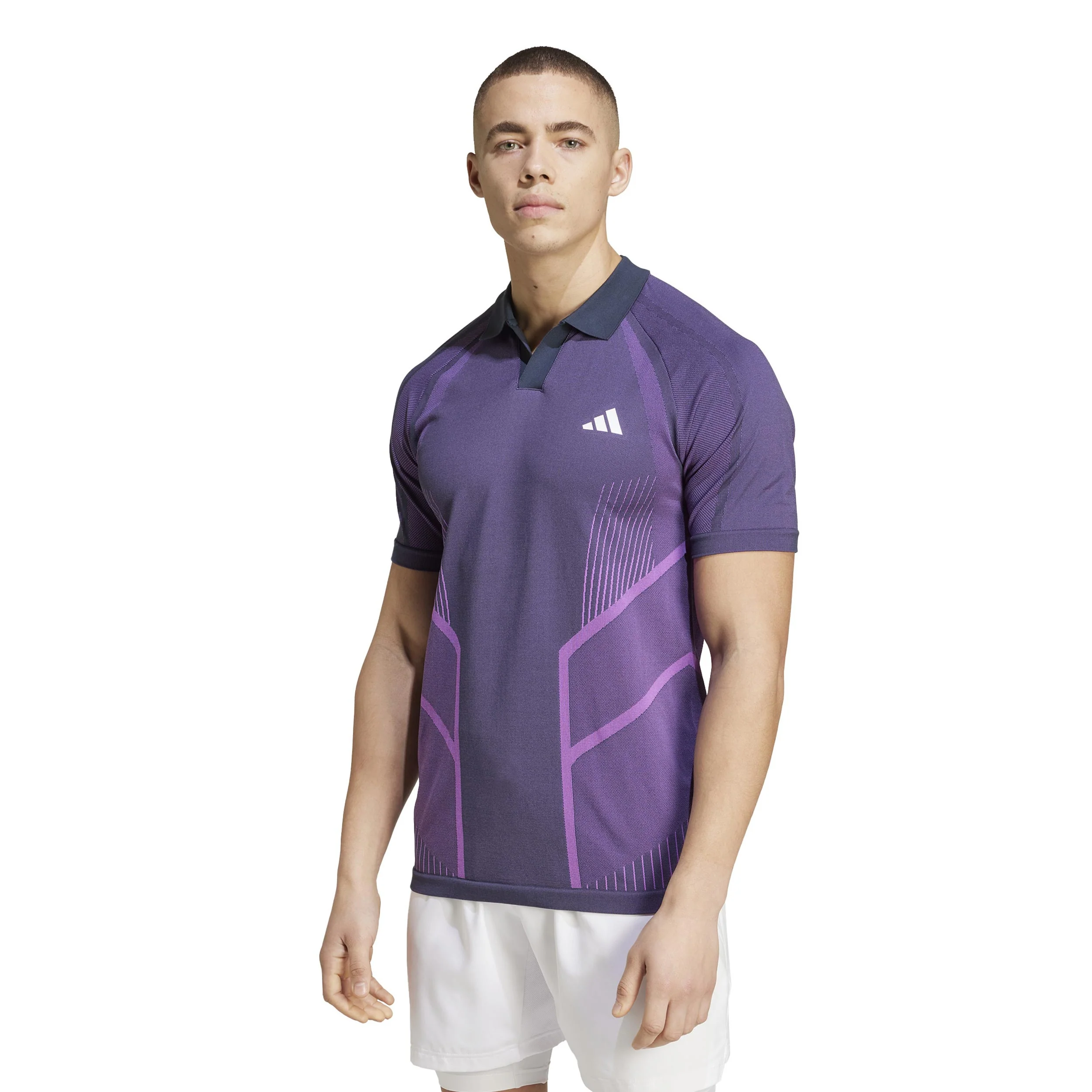 Seamless Pro Polo Herren-Lila,Berry - Image 2