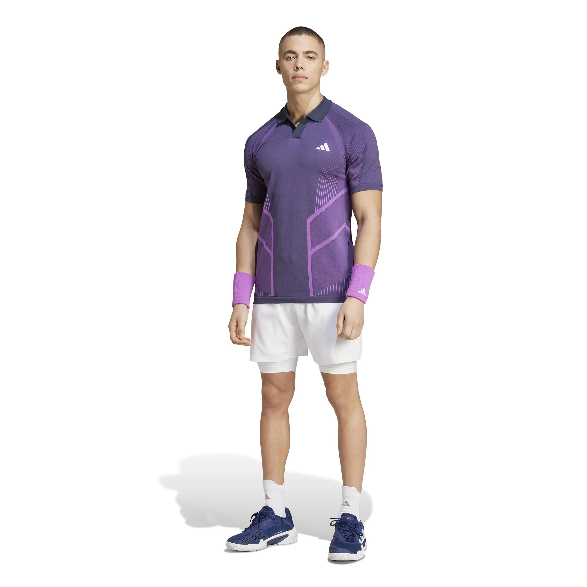 Seamless Pro Polo Herren-Lila,Berry - Image 4