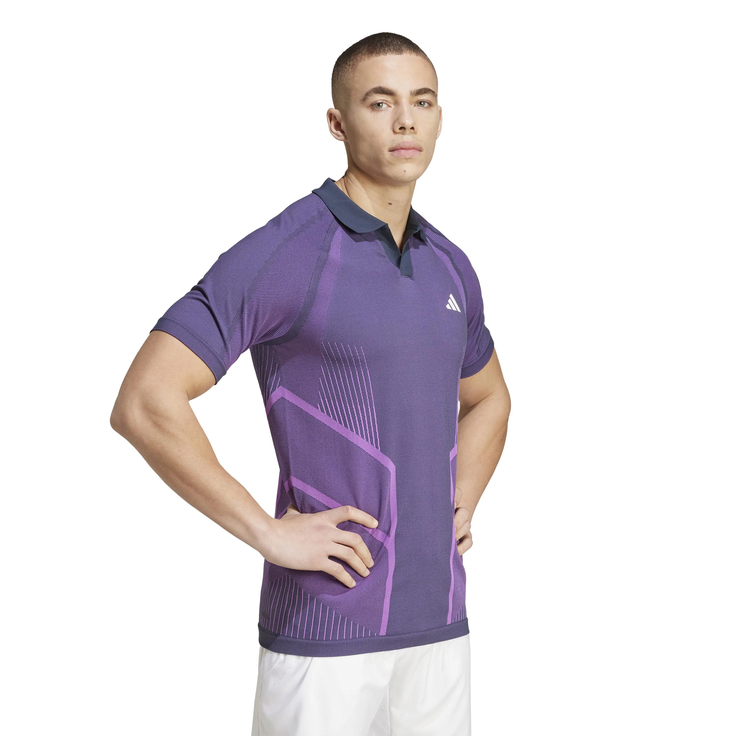 Seamless Pro Polo Herren-Lila,Berry - Image 5