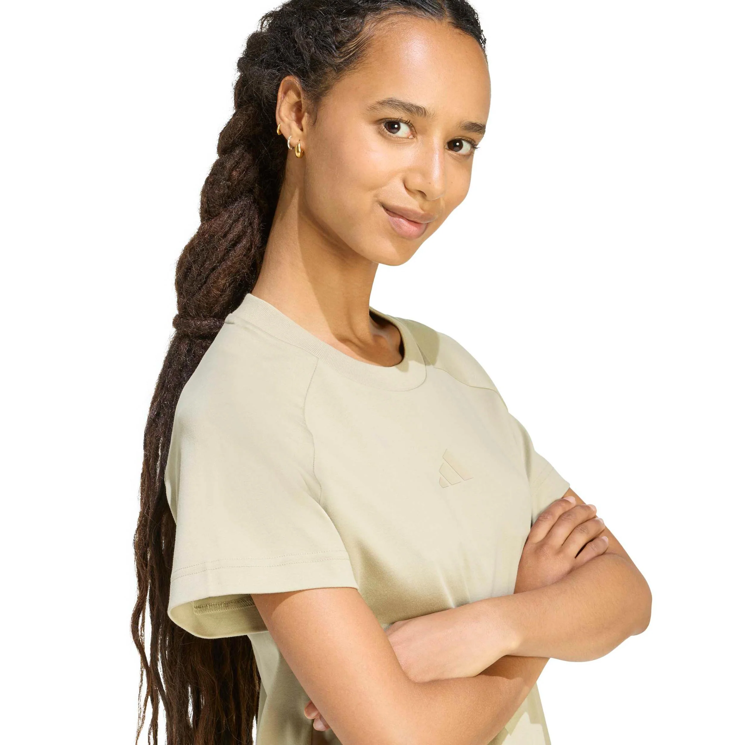 Soft Luxus T-Shirt Damen - beige - Image 6