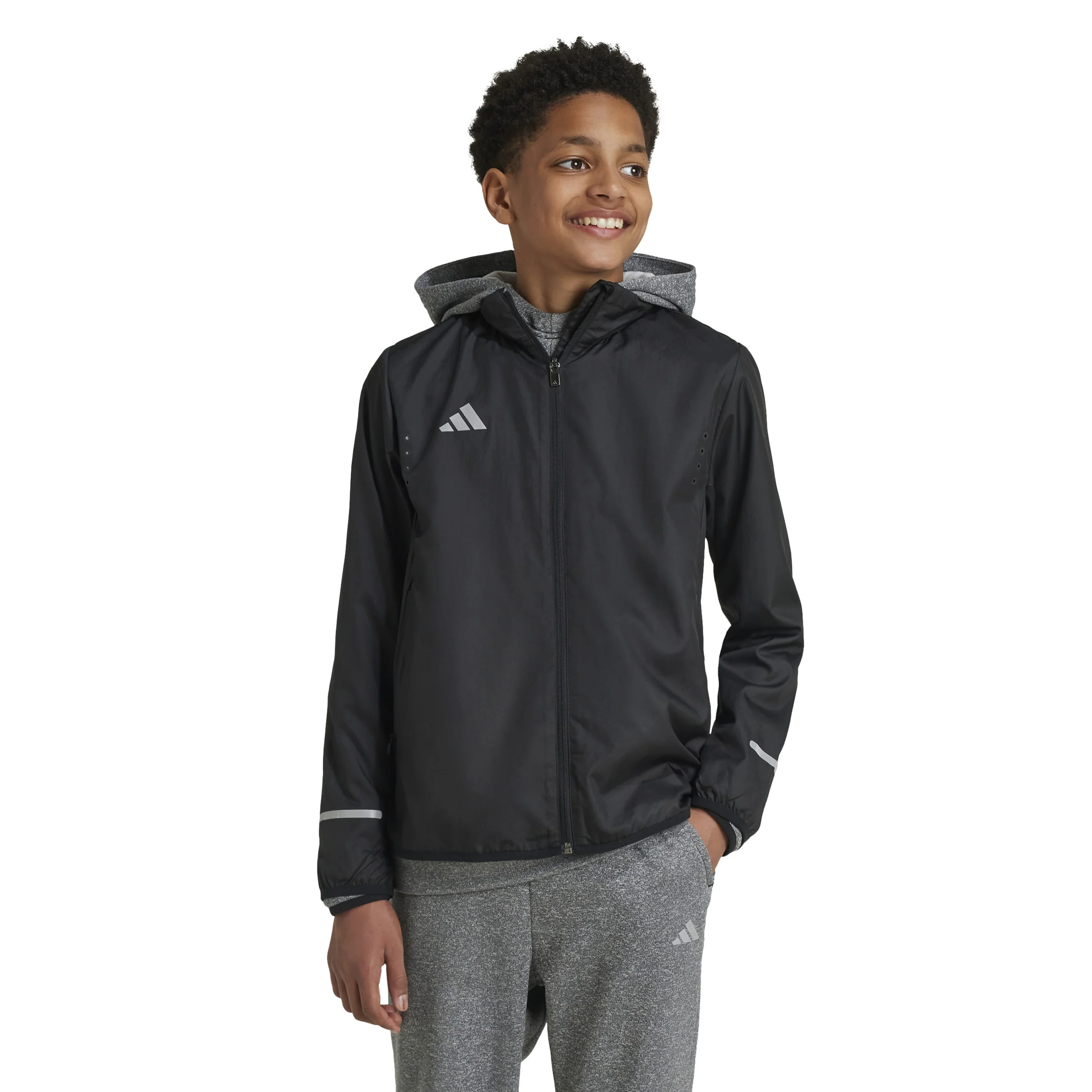Teamwear WindReady Laufjacke Kinder-Schwarz - Image 2