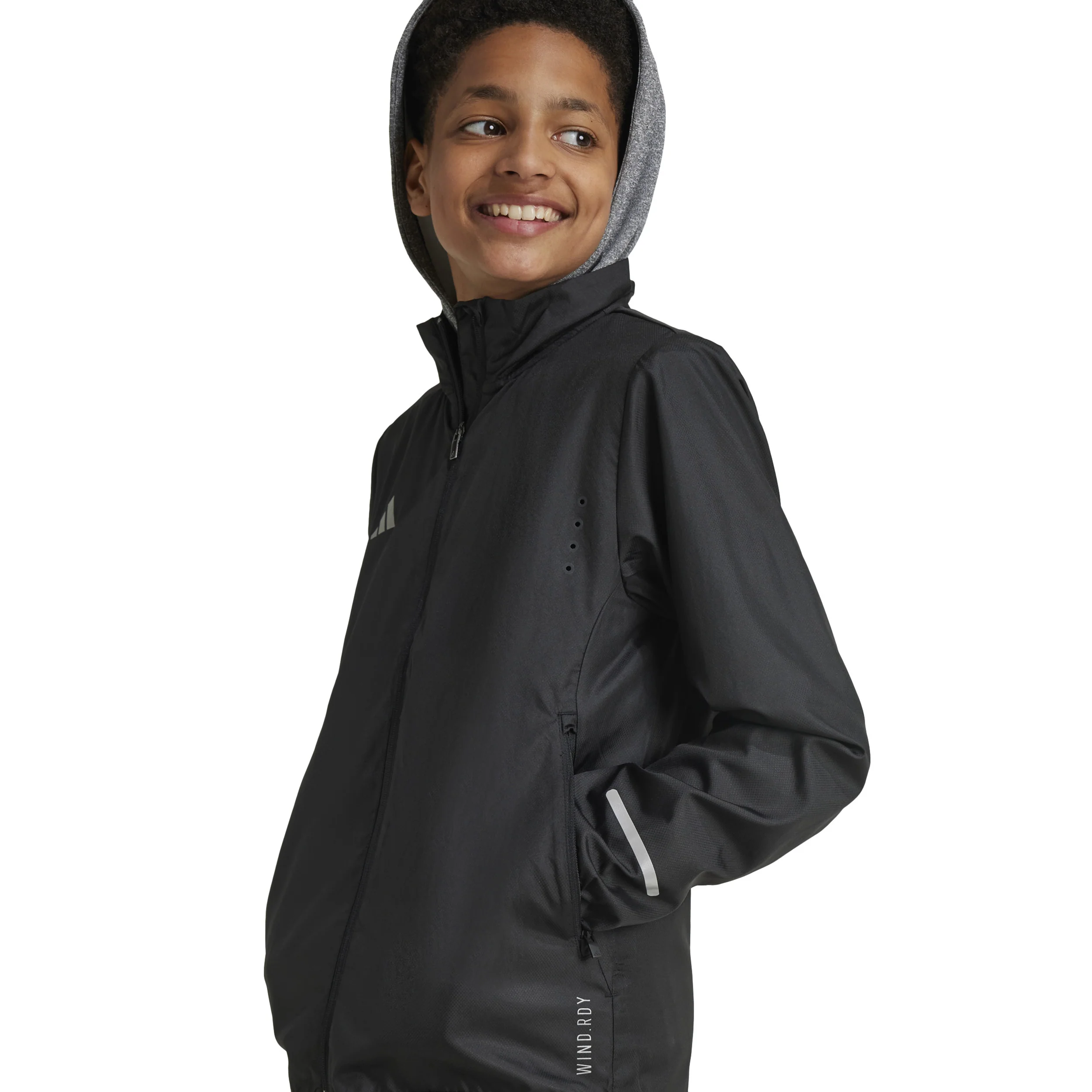 Teamwear WindReady Laufjacke Kinder-Schwarz - Image 6