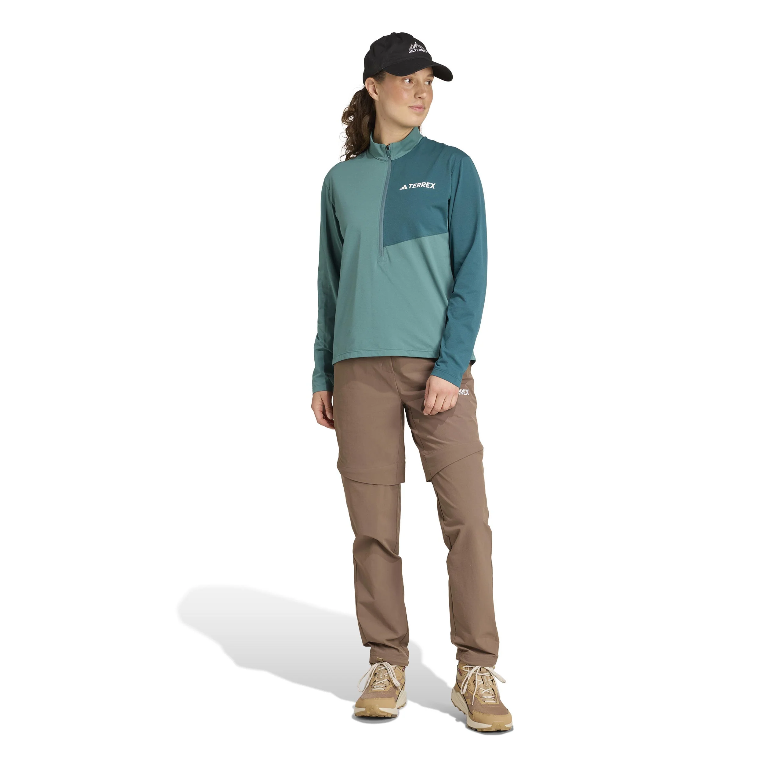 Terrex MT Half-Zip Laufshirt Damen-Dunkelgrün,Grün - Image 7