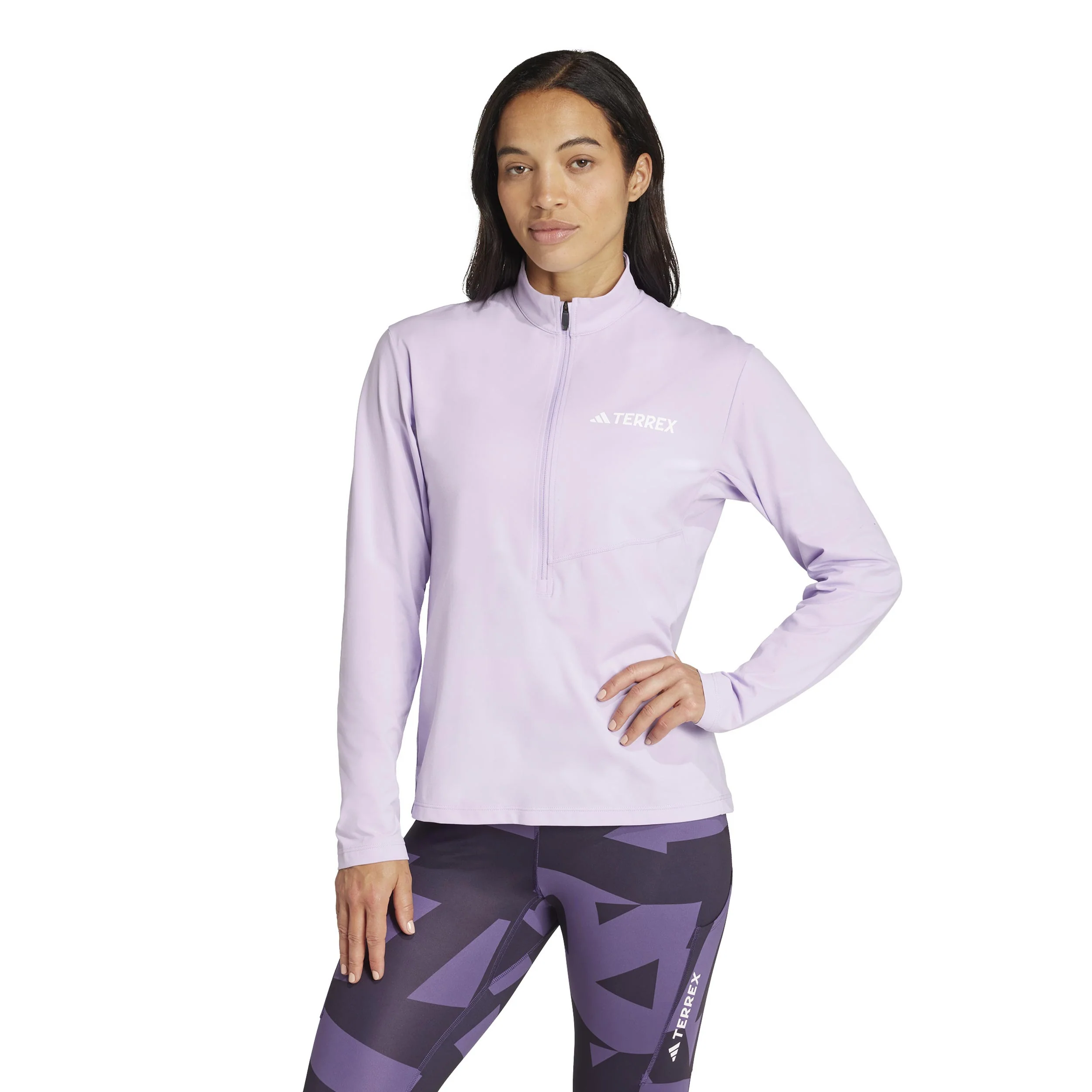 Terrex MT Half-Zip Laufshirt Damen-Flieder - Image 2