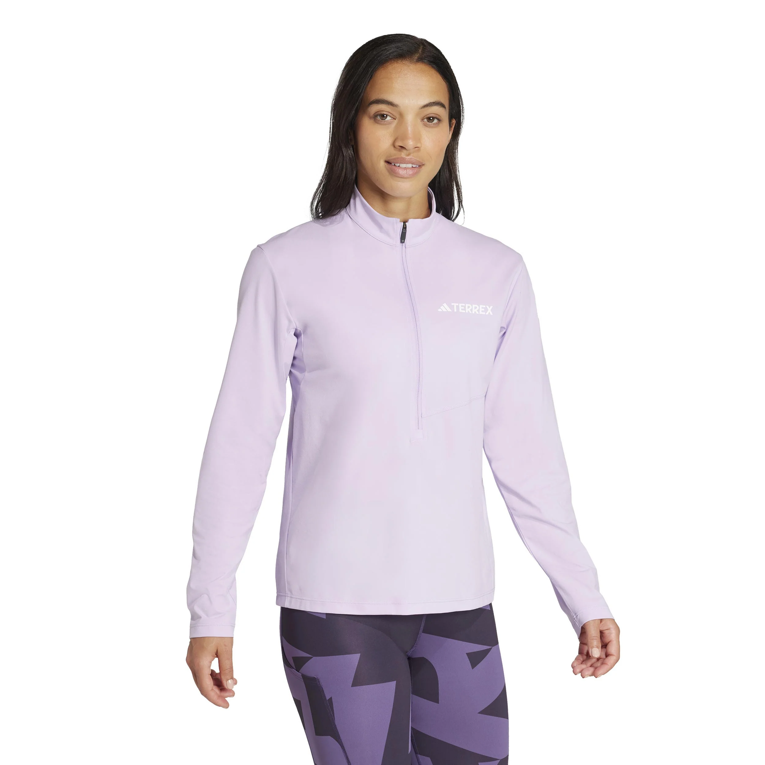 Terrex MT Half-Zip Laufshirt Damen-Flieder - Image 4