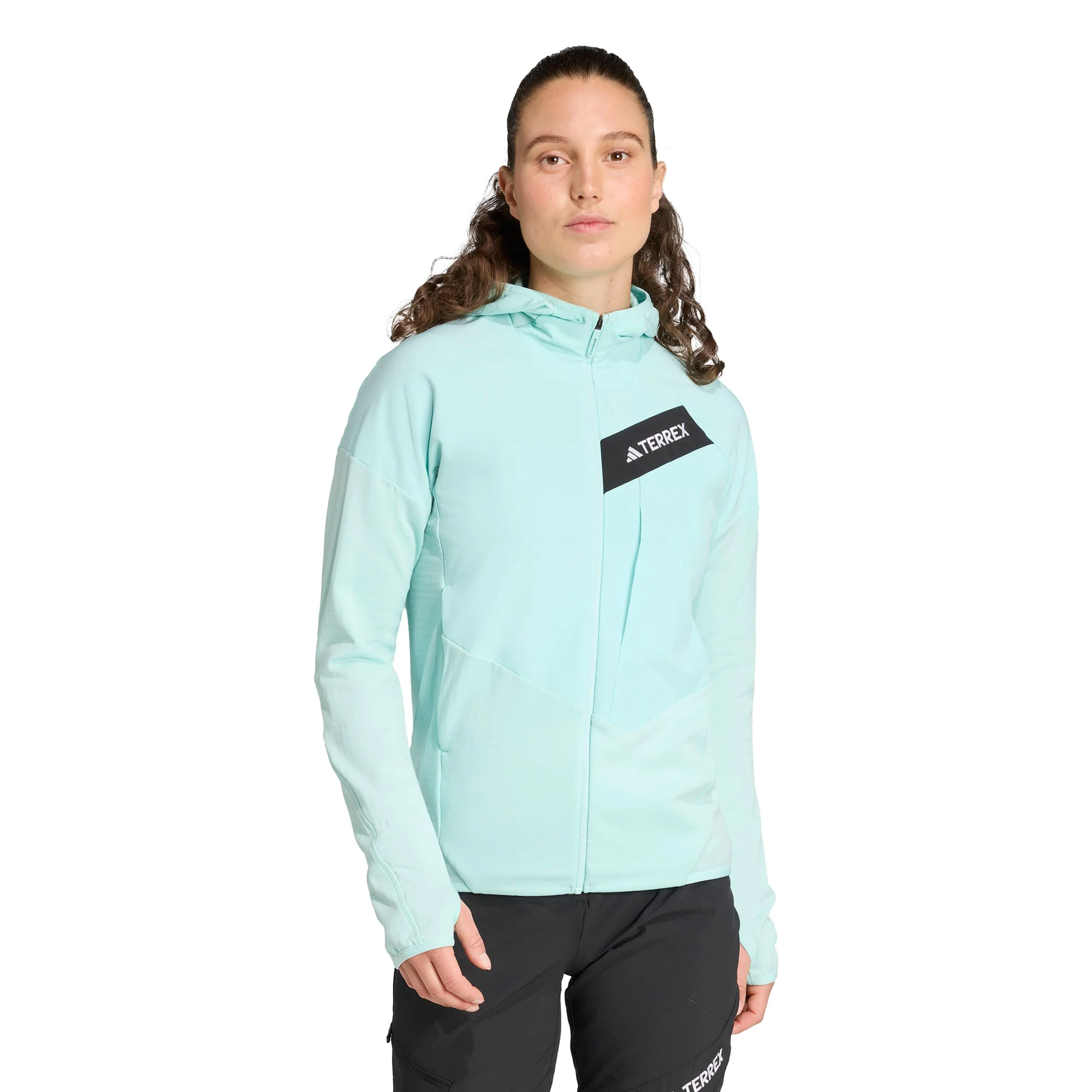 Terrex TRK ClimaWarm Fleece Laufjacke Damen-Türkis - Image 2
