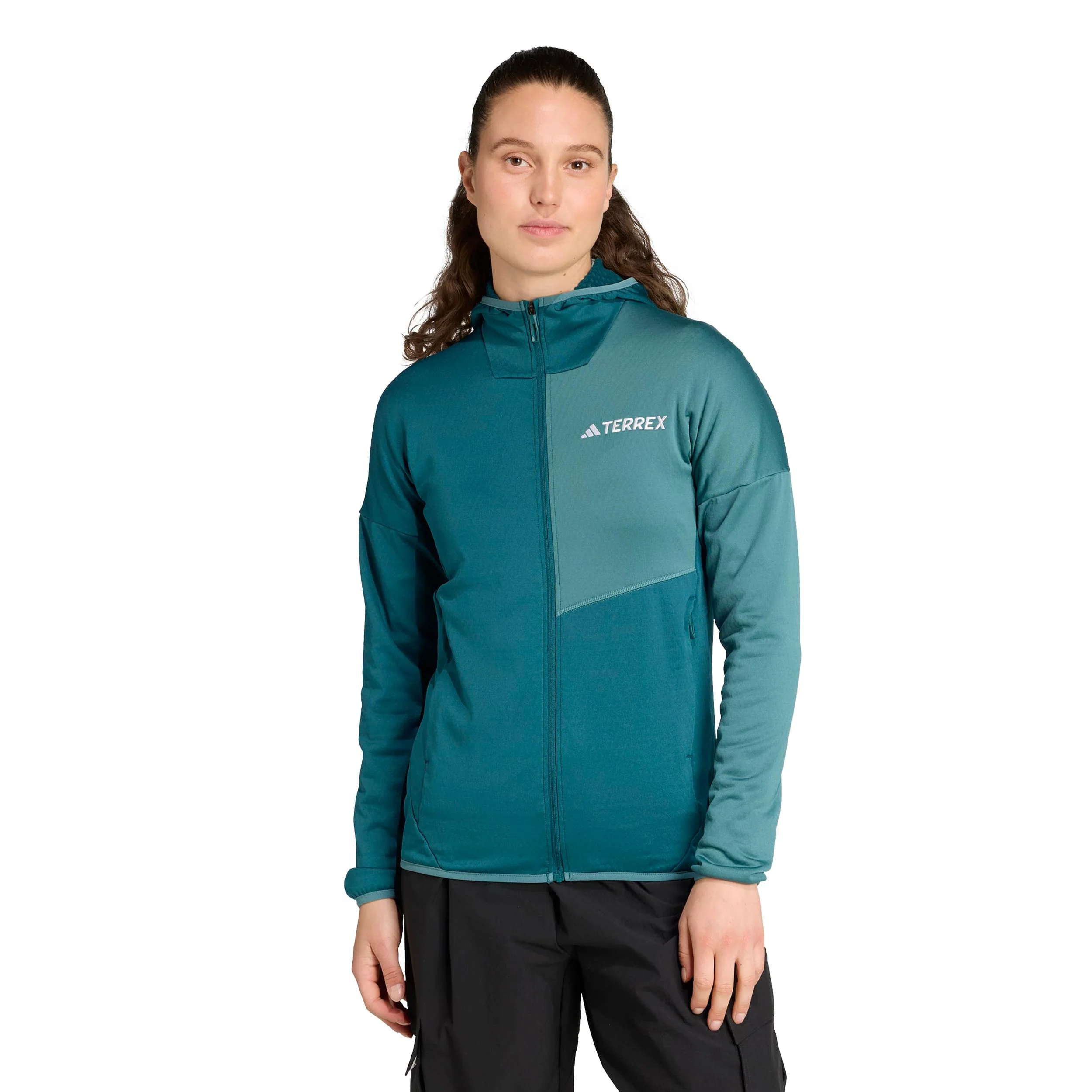 Terrex XPR Light Fleece Laufjacke Damen-Petrol - Image 2