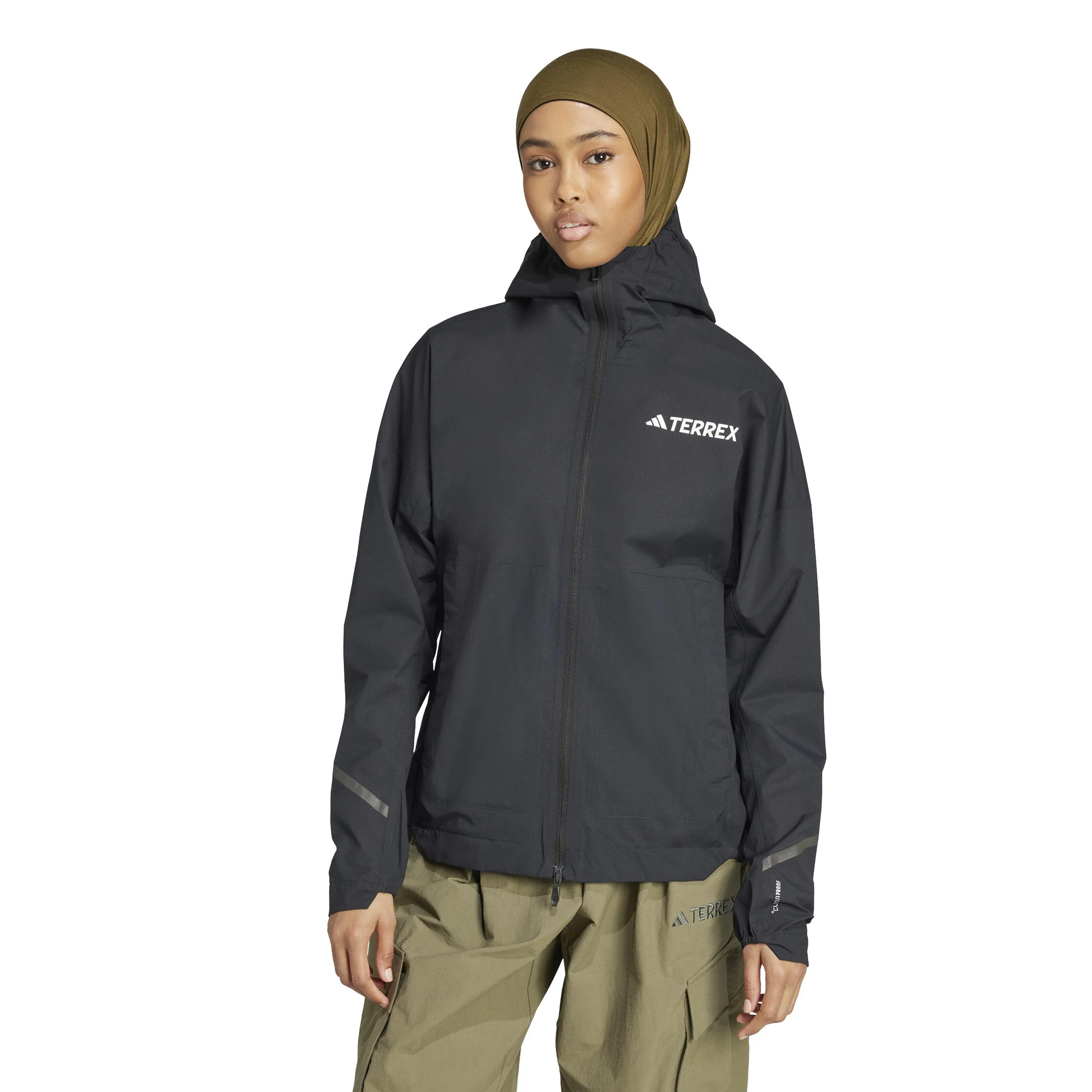 Terrex XPR Light Rain Laufjacke Damen-Schwarz - Image 2