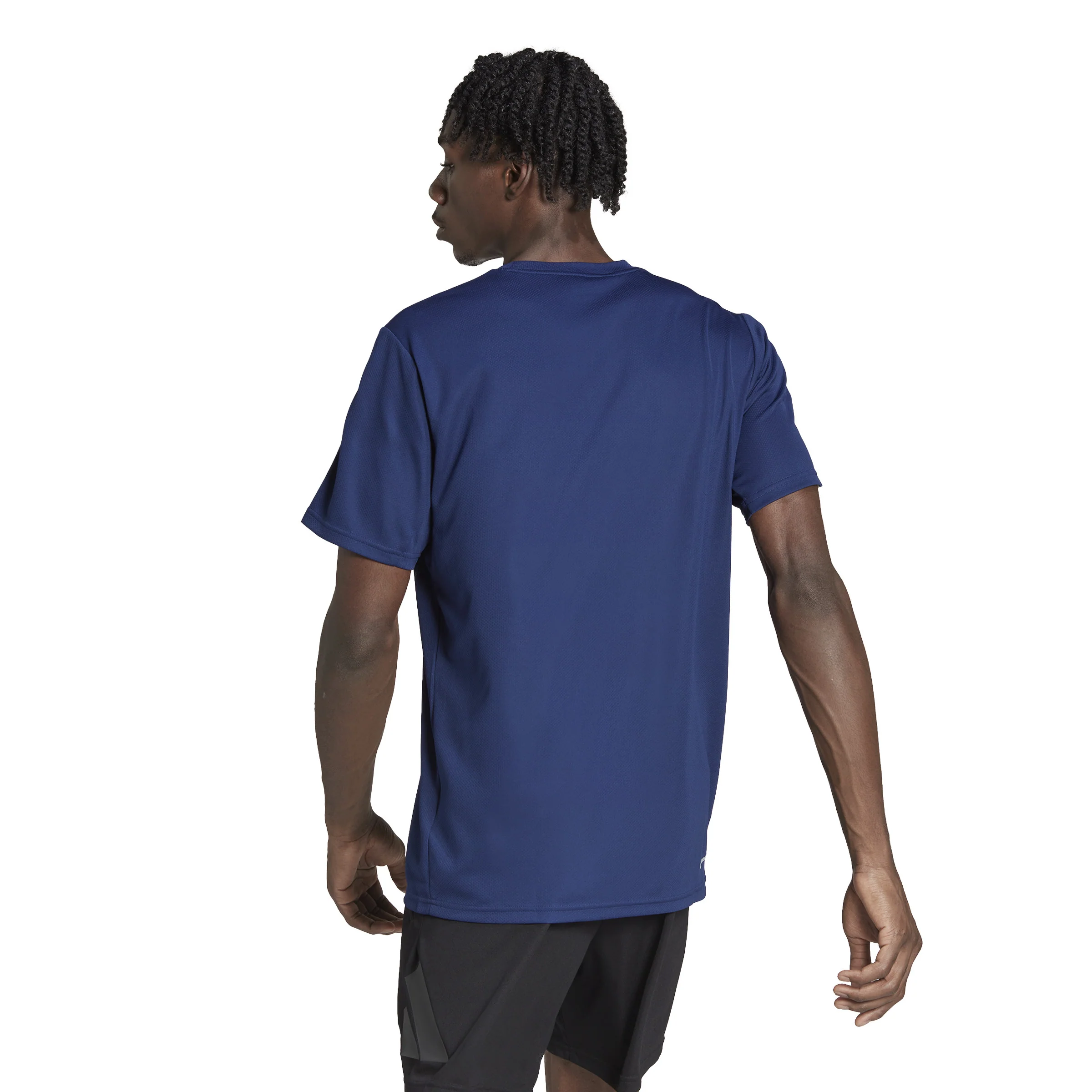 Training Essential Base 3 Stripes T-Shirt Herren-Dunkelblau,Weiß - Image 3