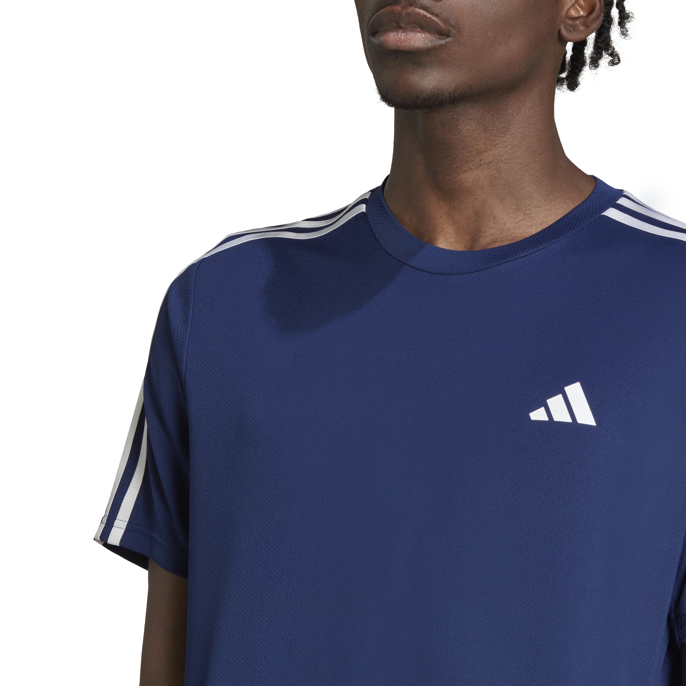 Training Essential Base 3 Stripes T-Shirt Herren-Dunkelblau,Weiß - Image 5