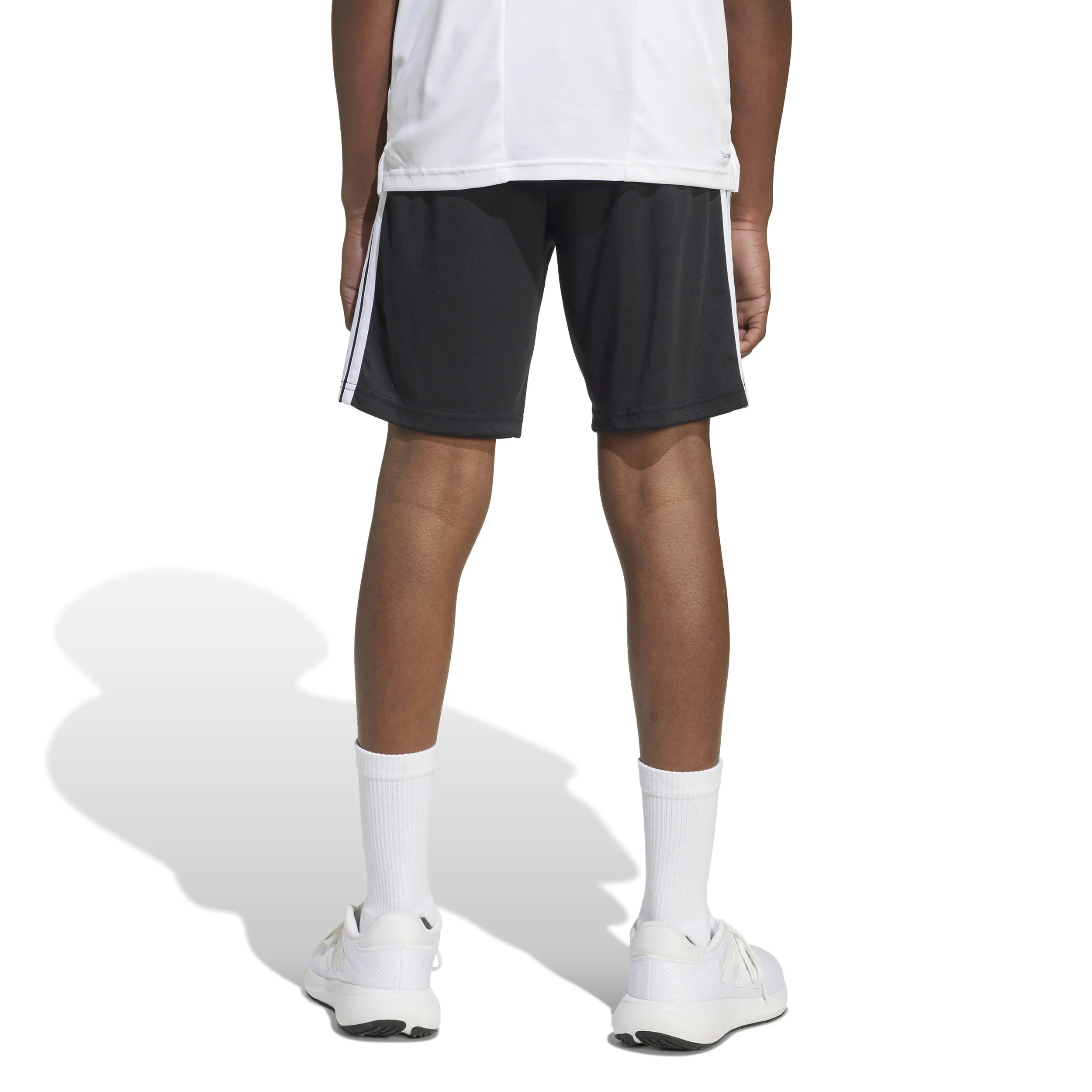 Training Essentials 3 Stripes Shorts Kinder-Schwarz,Weiß - Image 3
