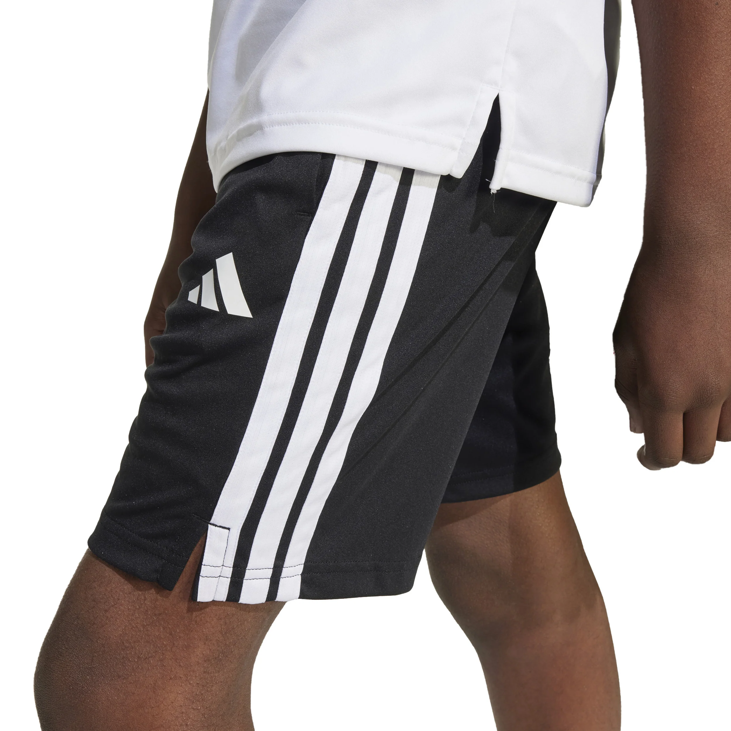 Training Essentials 3 Stripes Shorts Kinder-Schwarz,Weiß - Image 5