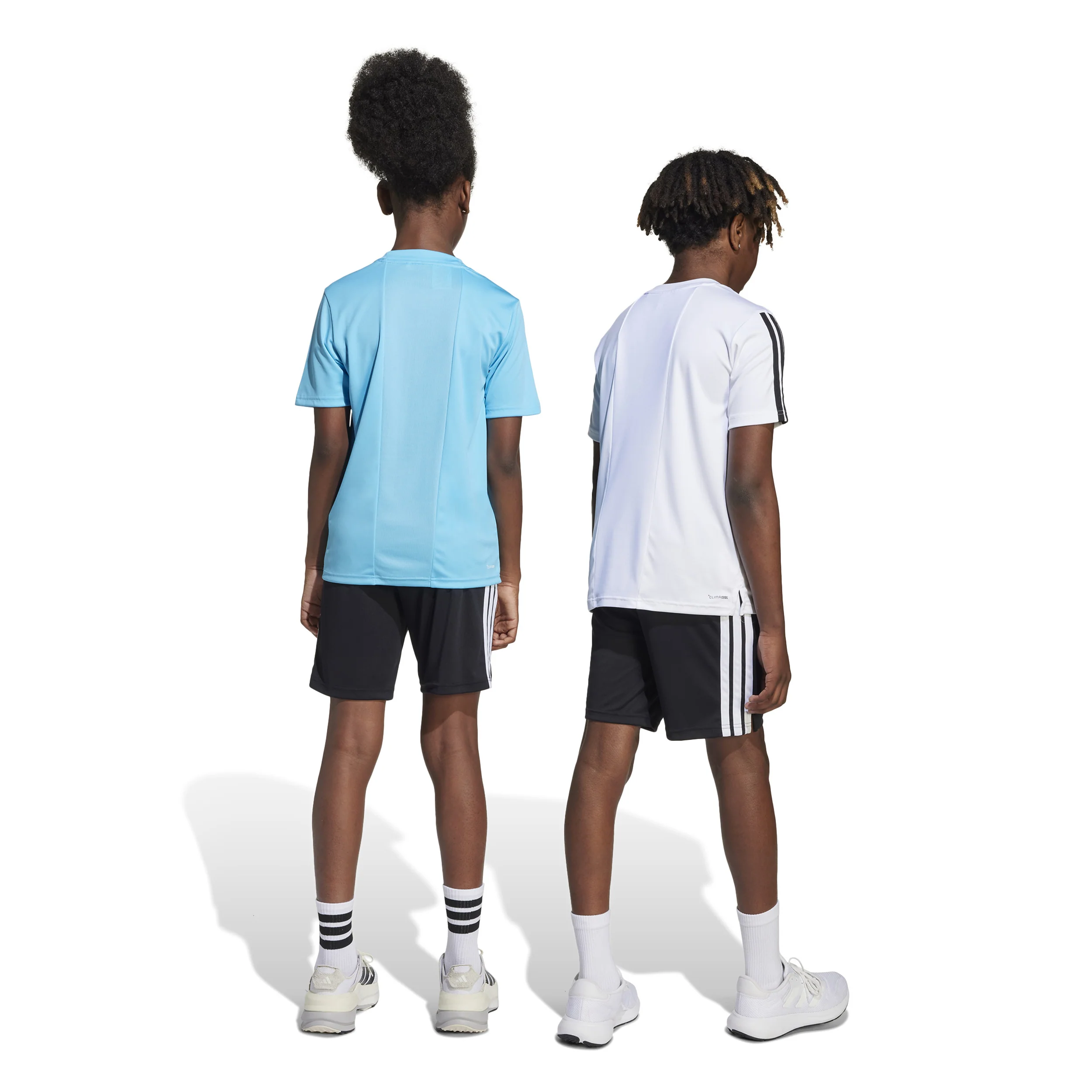Training Essentials 3 Stripes Shorts Kinder-Schwarz,Weiß - Image 8