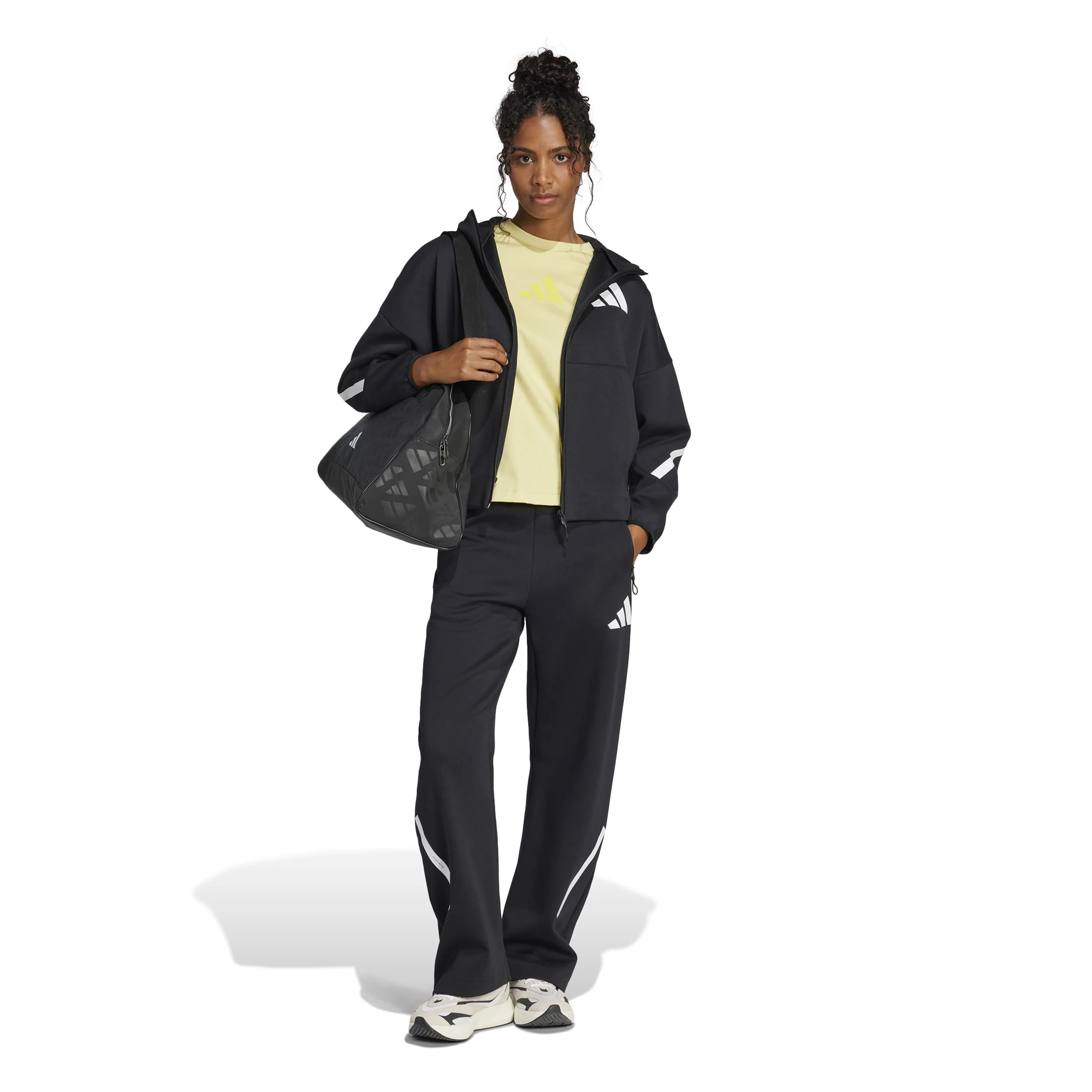 Trainingsjacke Damen-Schwarz,Weiß - Image 5