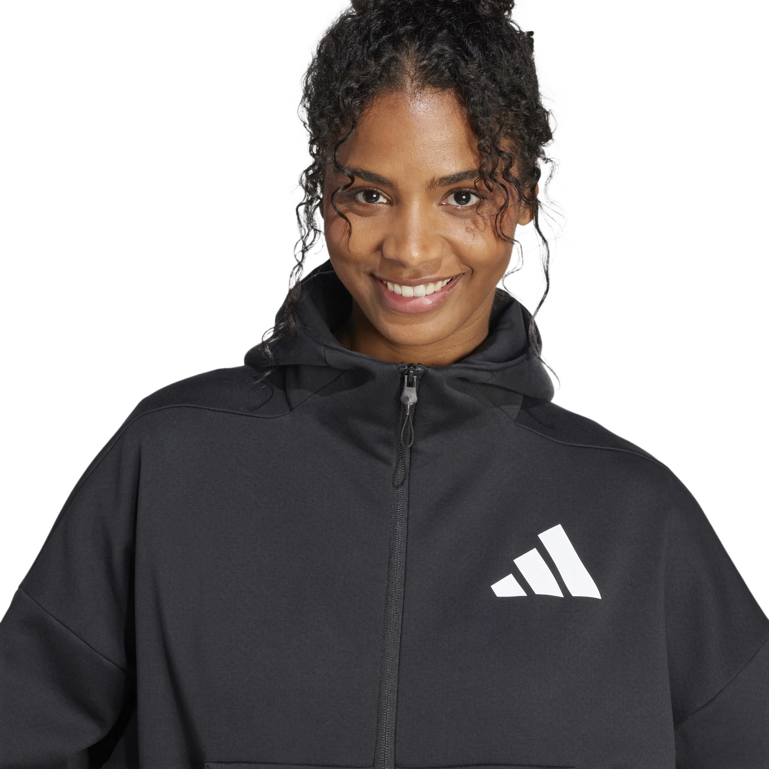 Trainingsjacke Damen-Schwarz,Weiß - Image 7