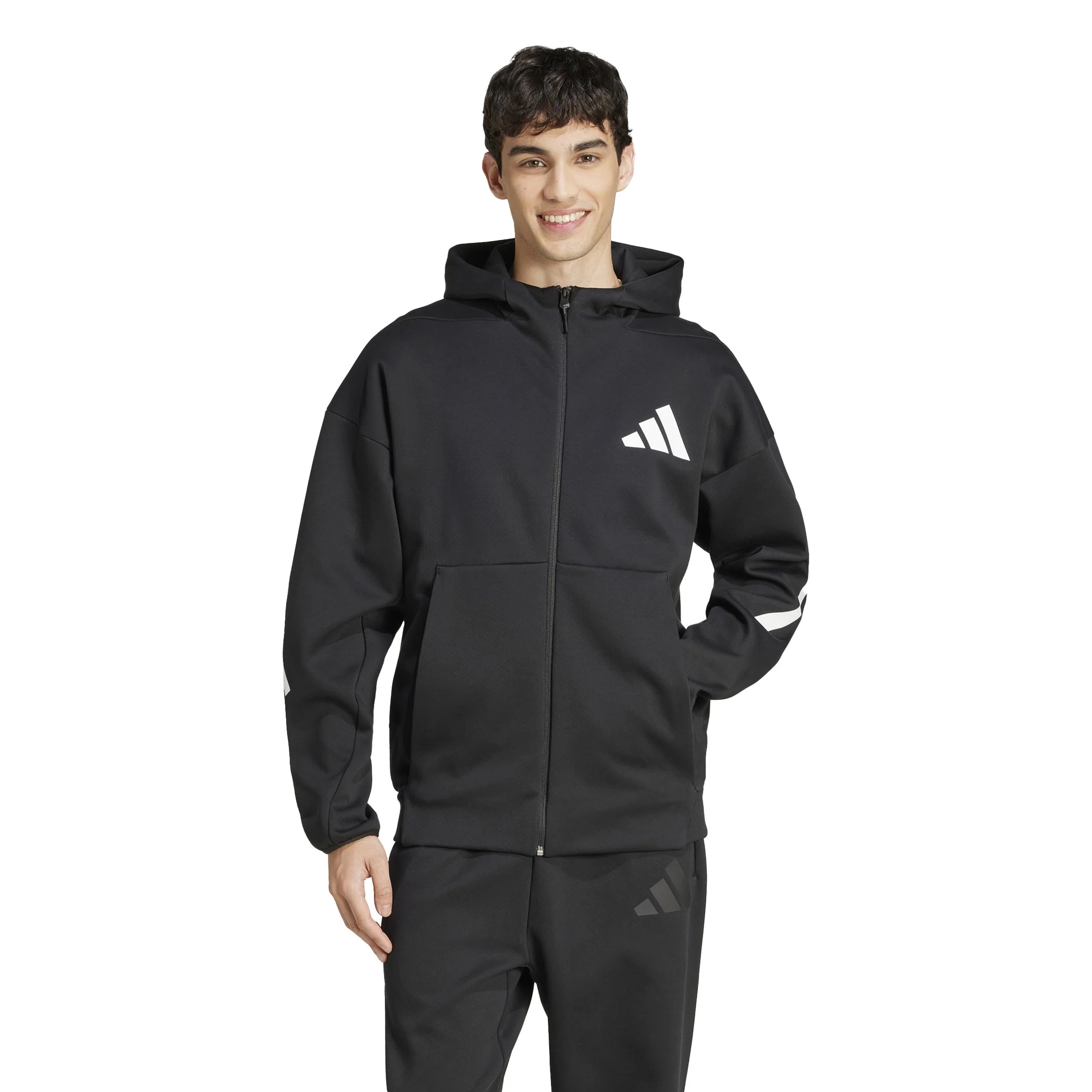 Trainingsjacke Herren-Schwarz,Weiß - Image 2
