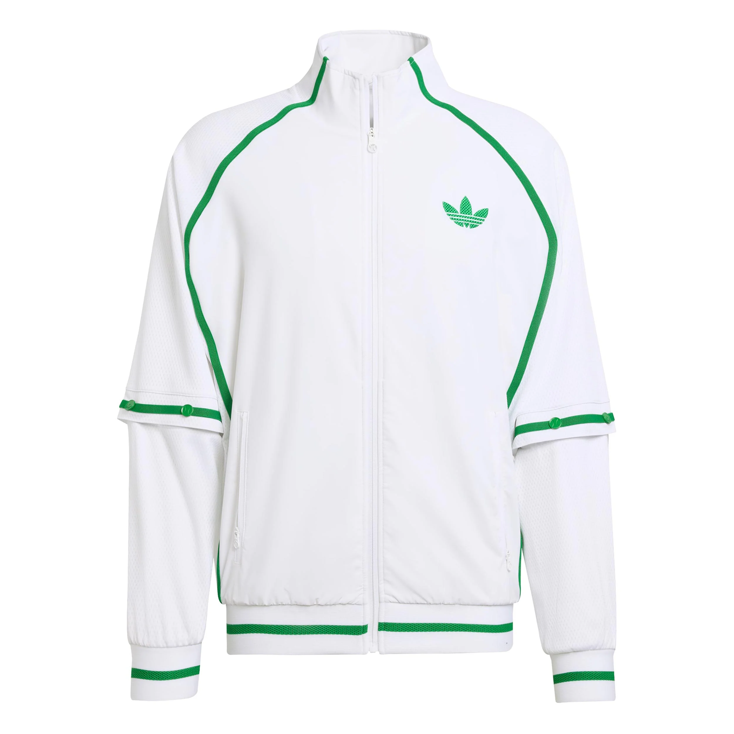 Trainingsjacke Herren-Weiß,Grün