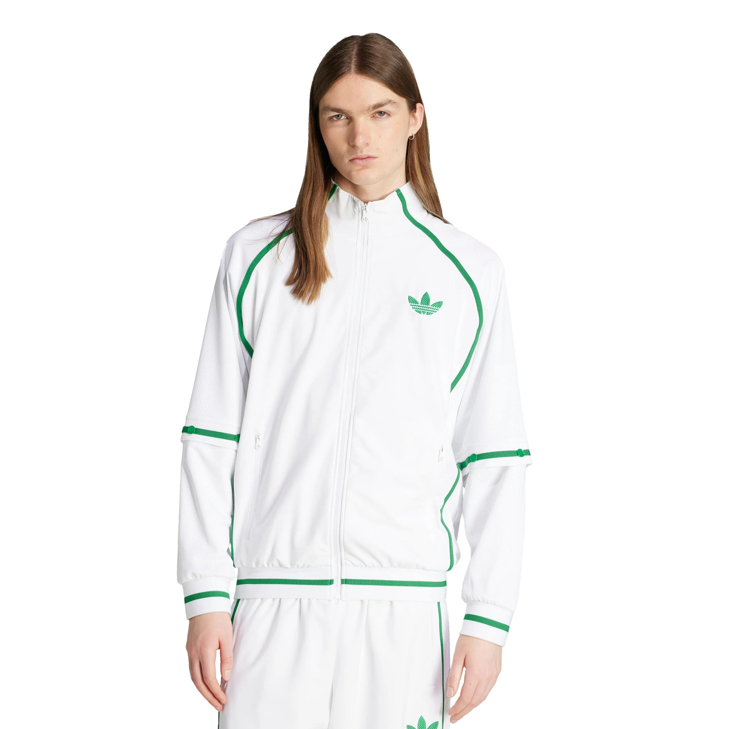 Trainingsjacke Herren-Weiß,Grün - Image 2