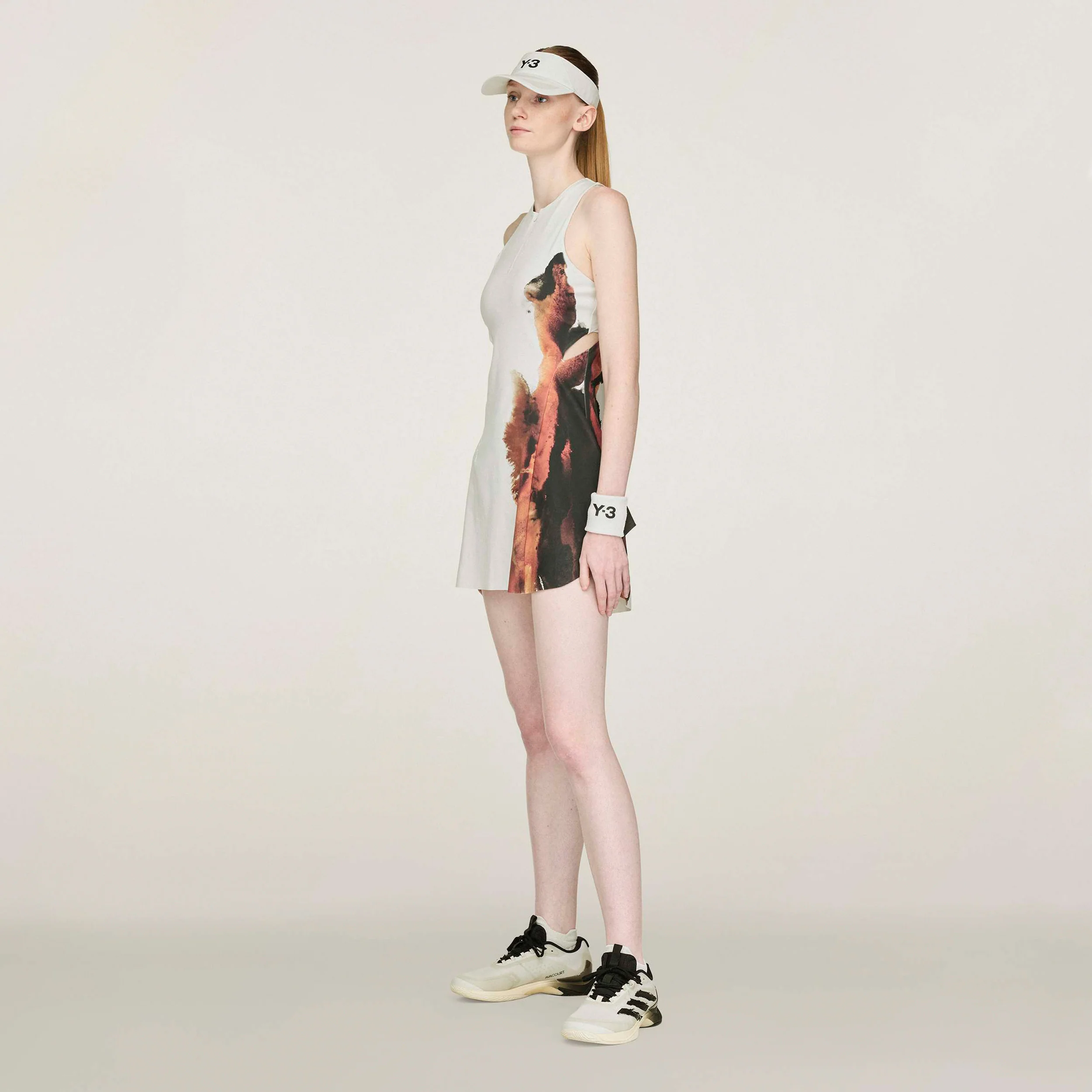 Y-3 Wow Kleid Damen-Creme,Mehrfarbig - Image 2
