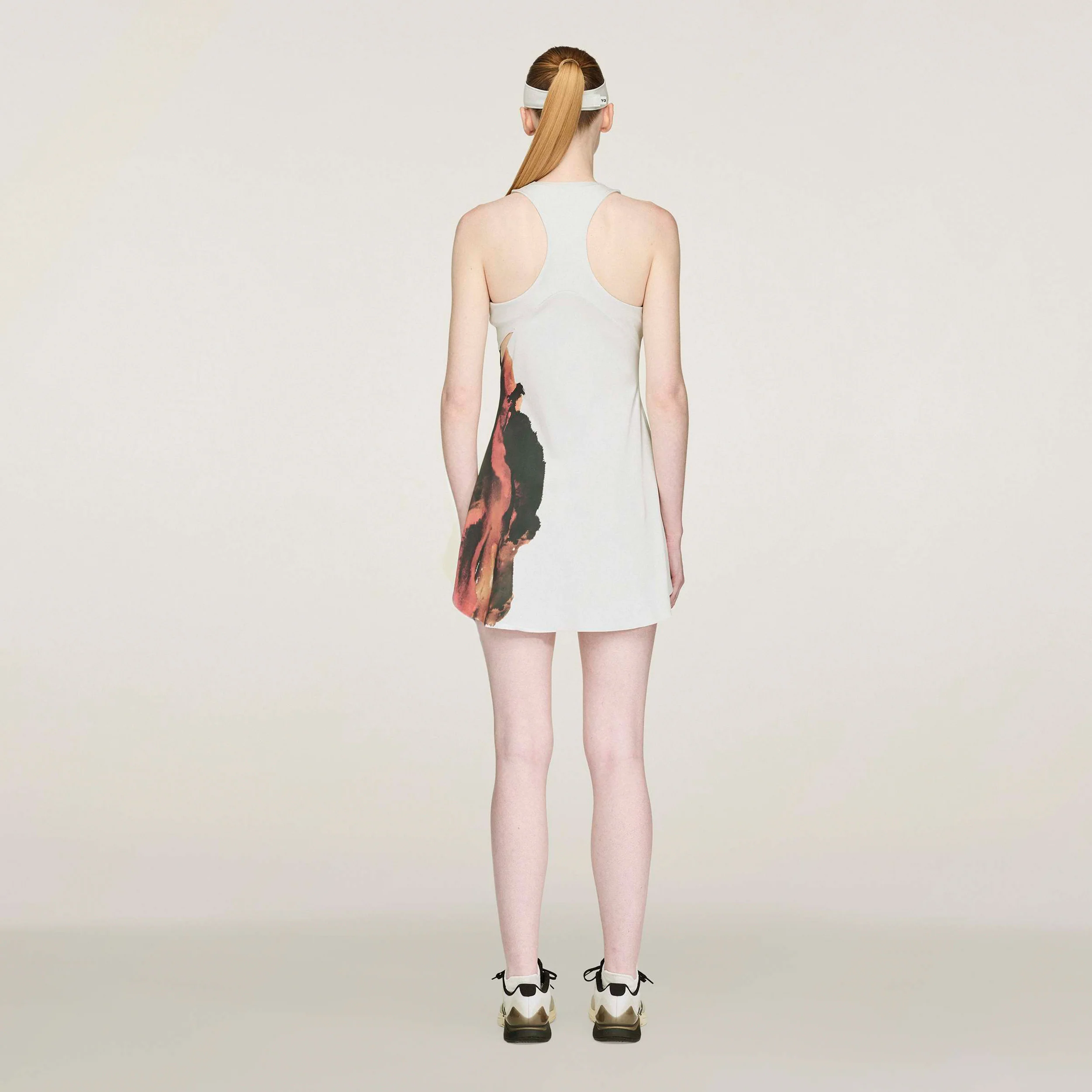 Y-3 Wow Kleid Damen-Creme,Mehrfarbig - Image 3