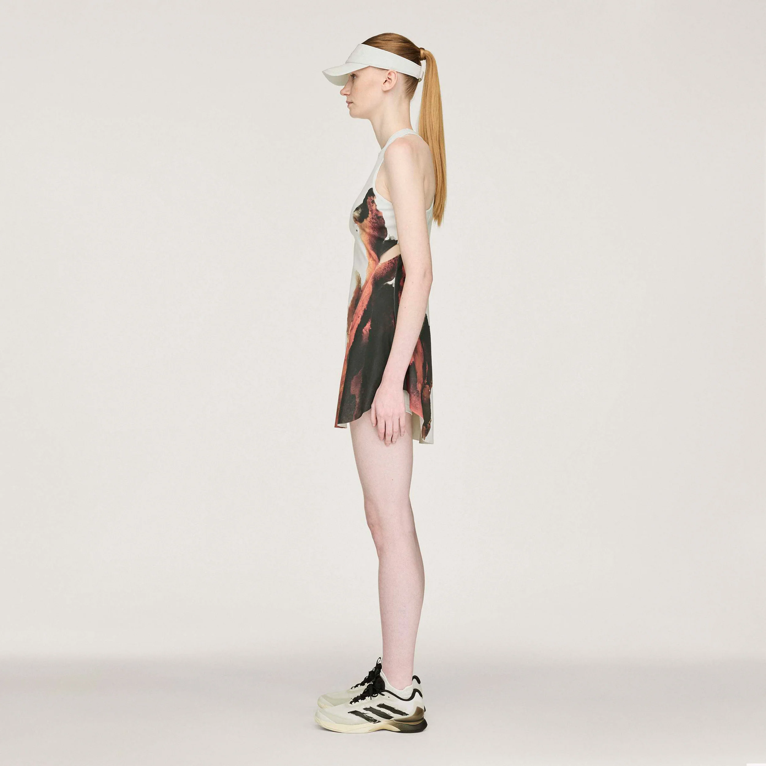 Y-3 Wow Kleid Damen-Creme,Mehrfarbig - Image 4