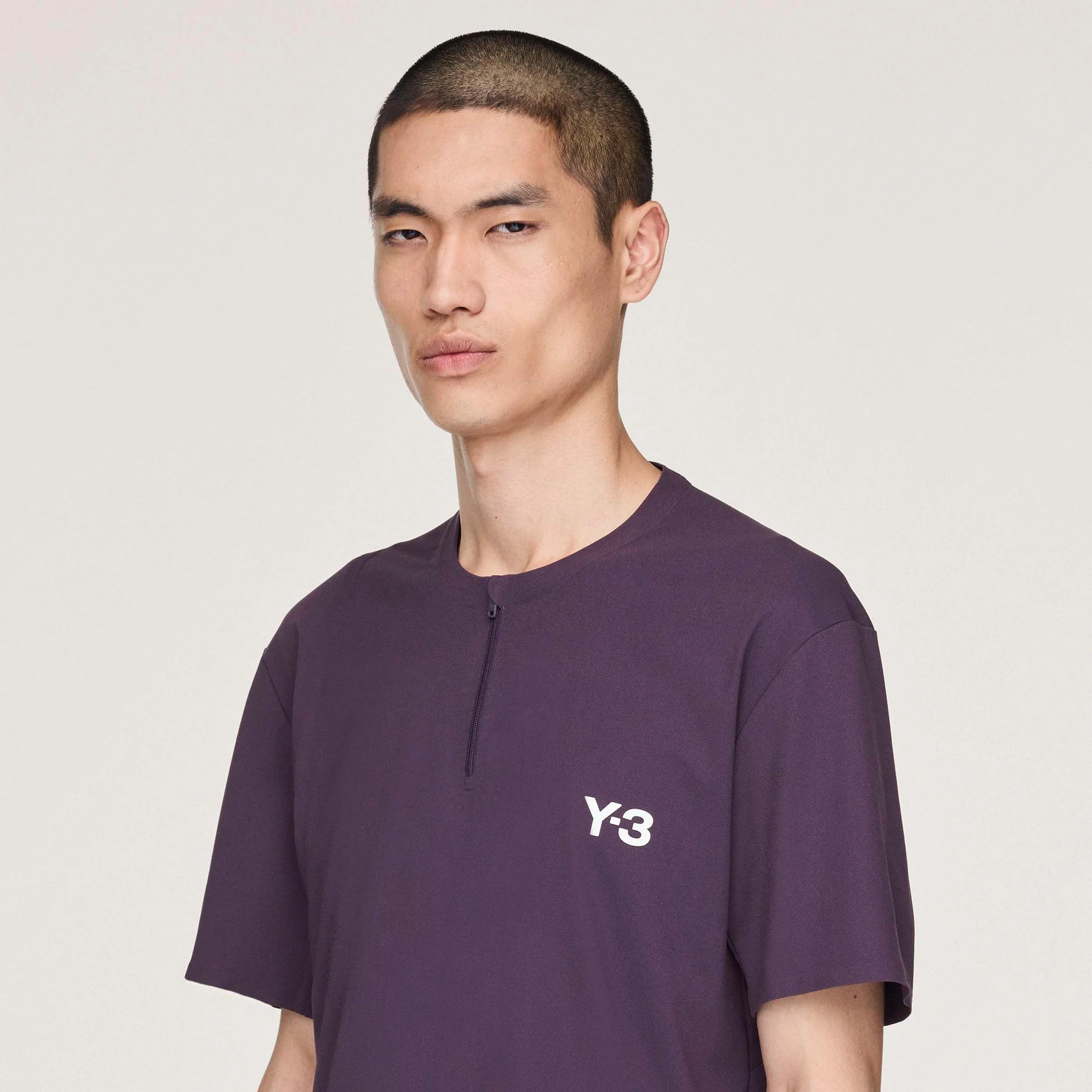 Y-3 Zip Polo Herren-Lila - Image 6