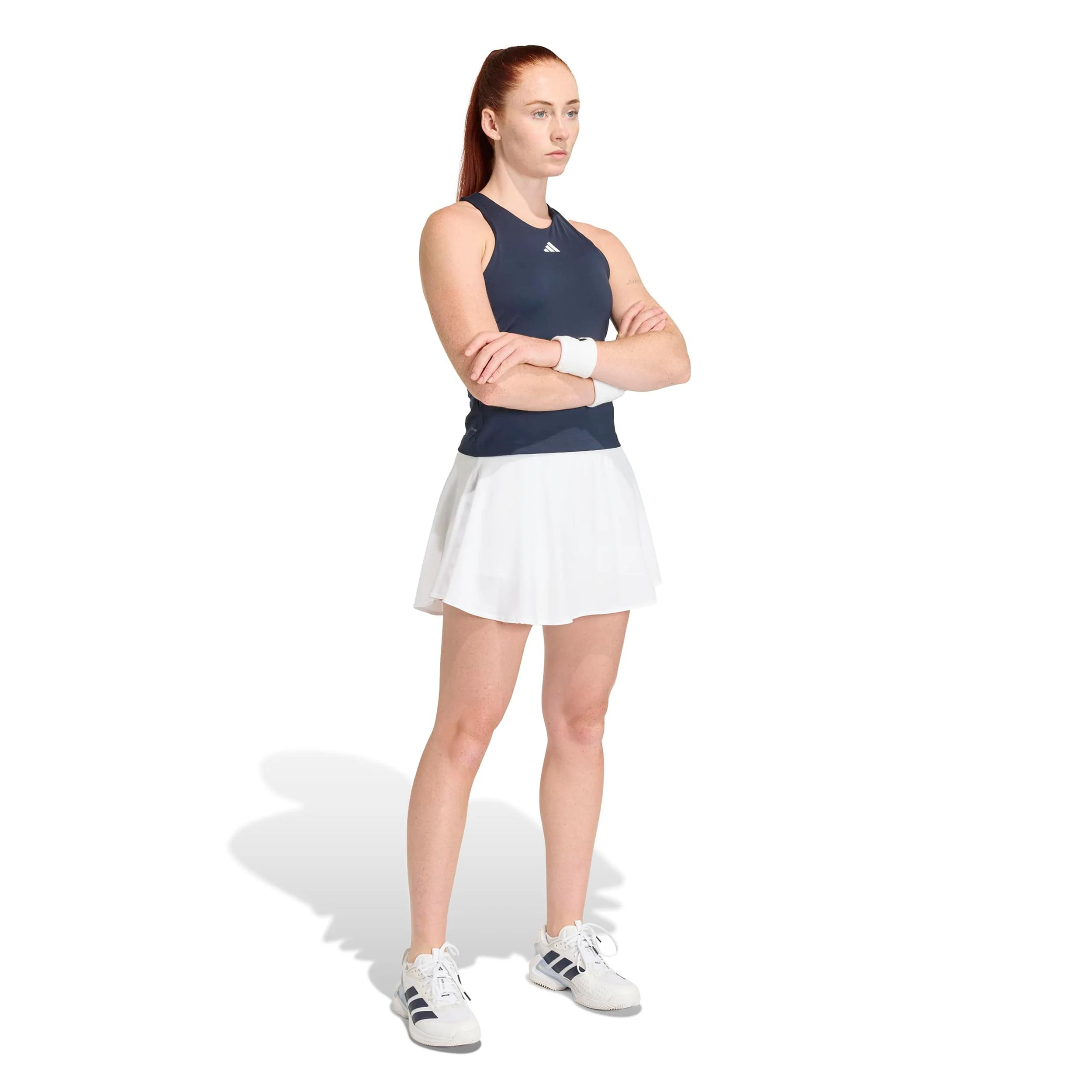 Y-Tank Midi Tank-Top Damen - dunkelblau, weiß - Image 4