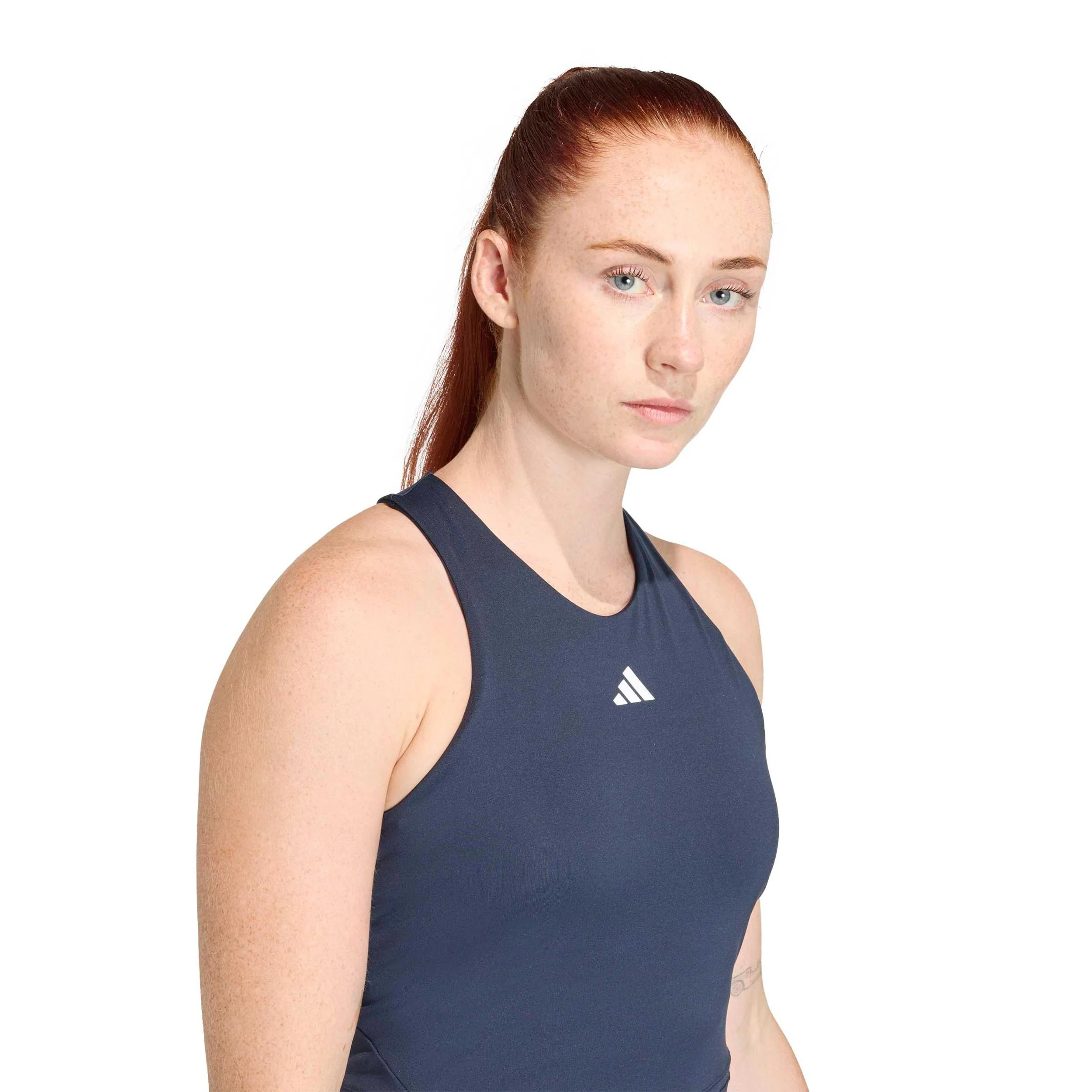 Y-Tank Midi Tank-Top Damen - dunkelblau, weiß - Image 6