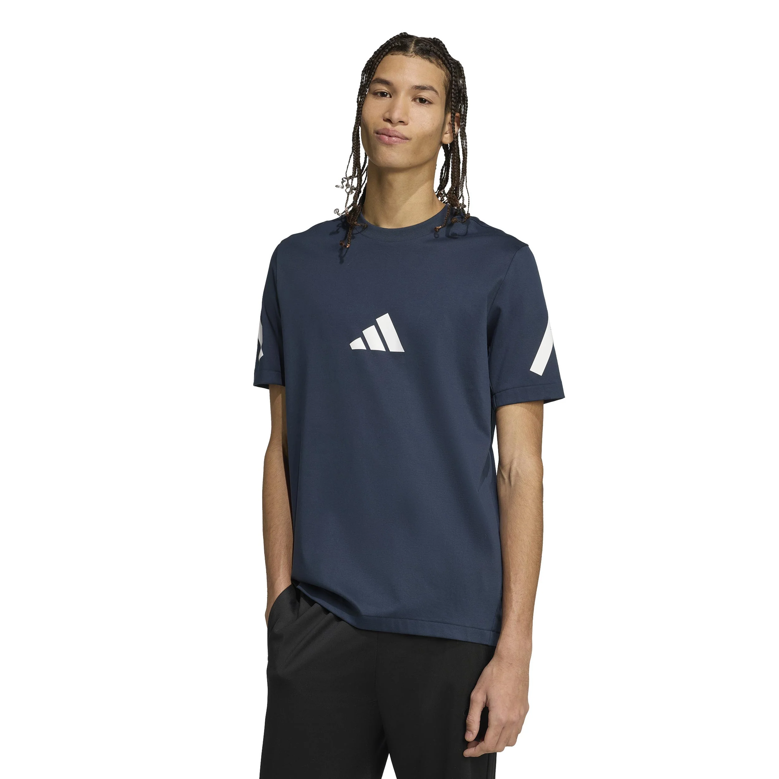 Z.N.E. T-Shirt Herren-Dunkelblau,Weiß - Image 2