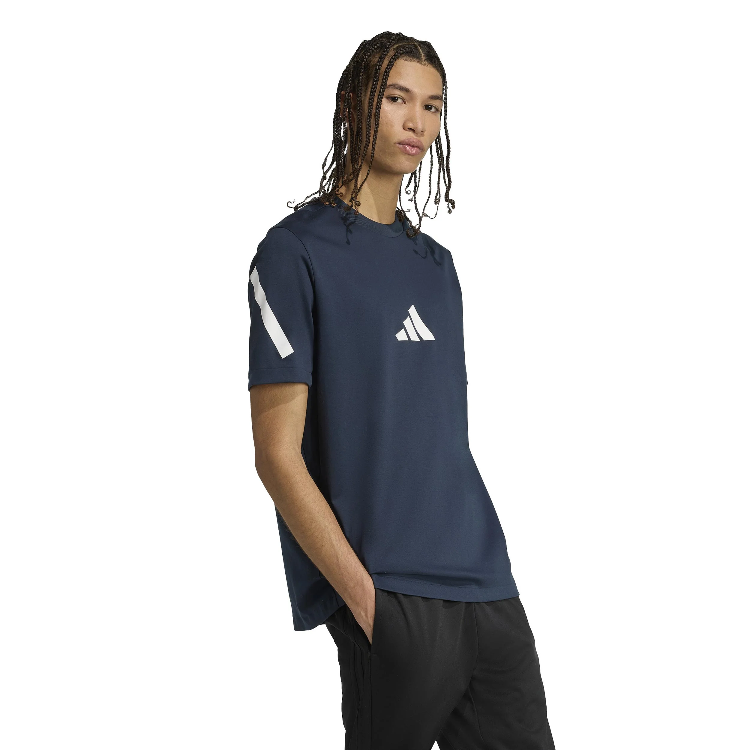 Z.N.E. T-Shirt Herren-Dunkelblau,Weiß - Image 4