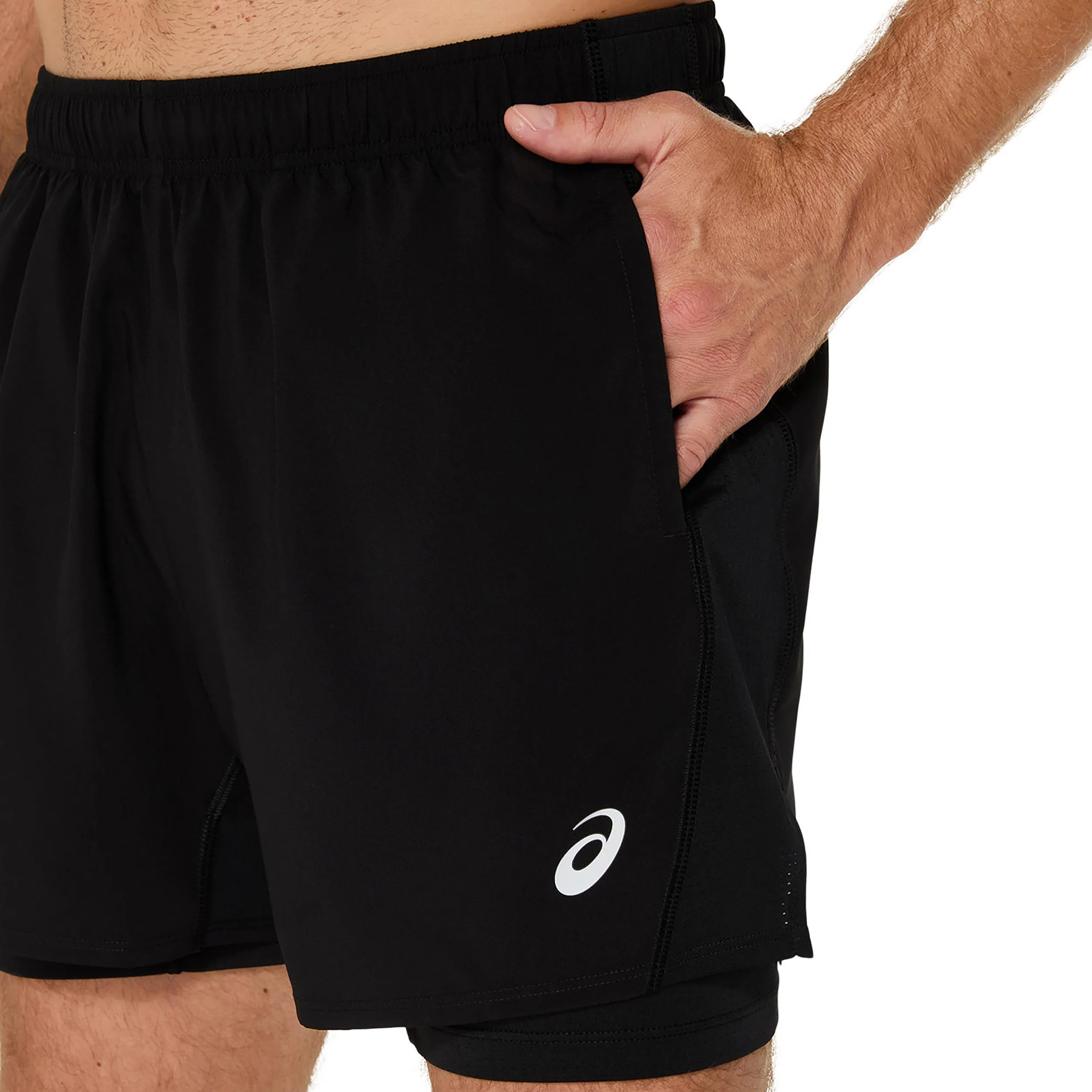 Core 2in1 5in Laufshorts Herren-schwarz, schwarz - Image 4