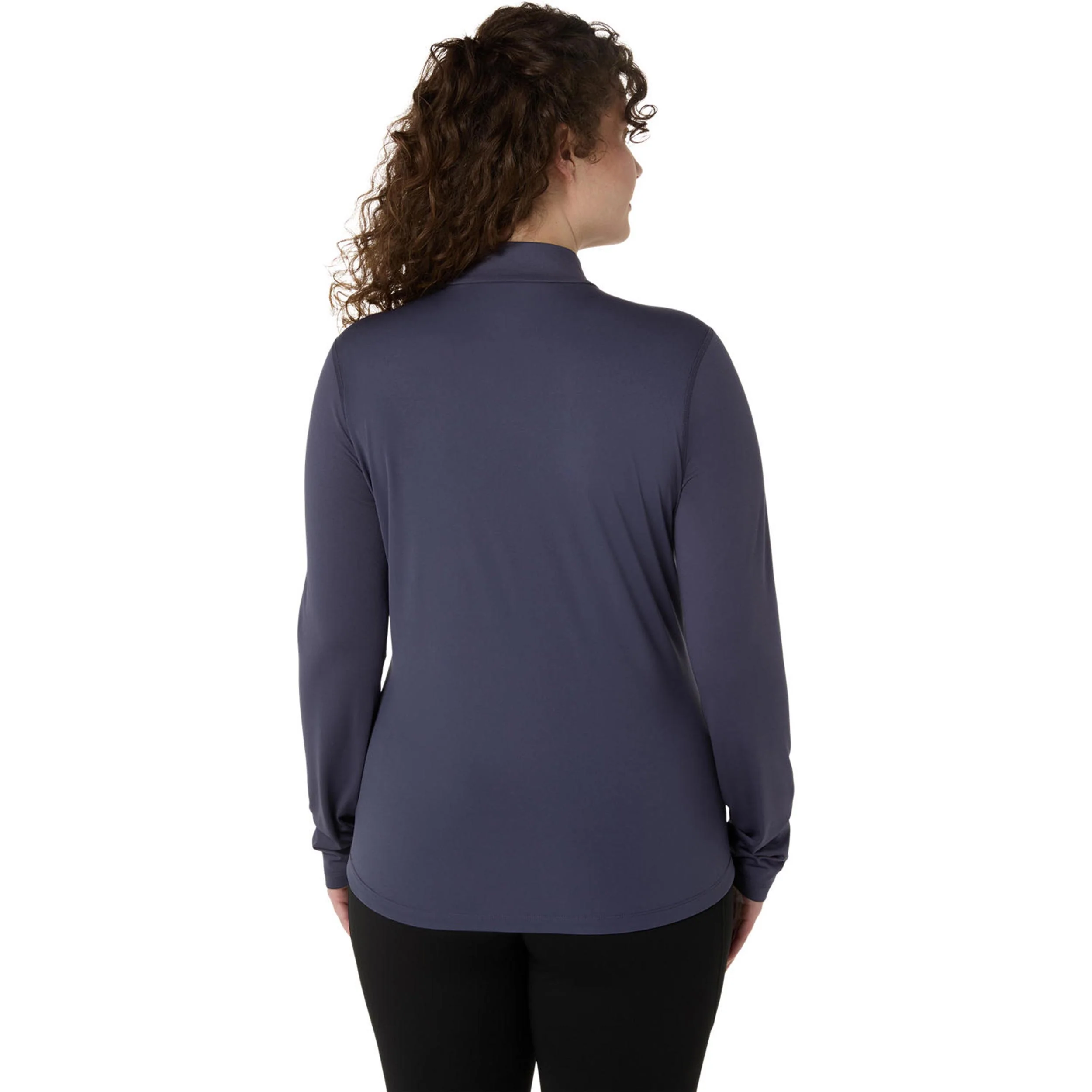 Core Winter 1/2 Zip Laufshirt Damen-Blaugrau - Image 3