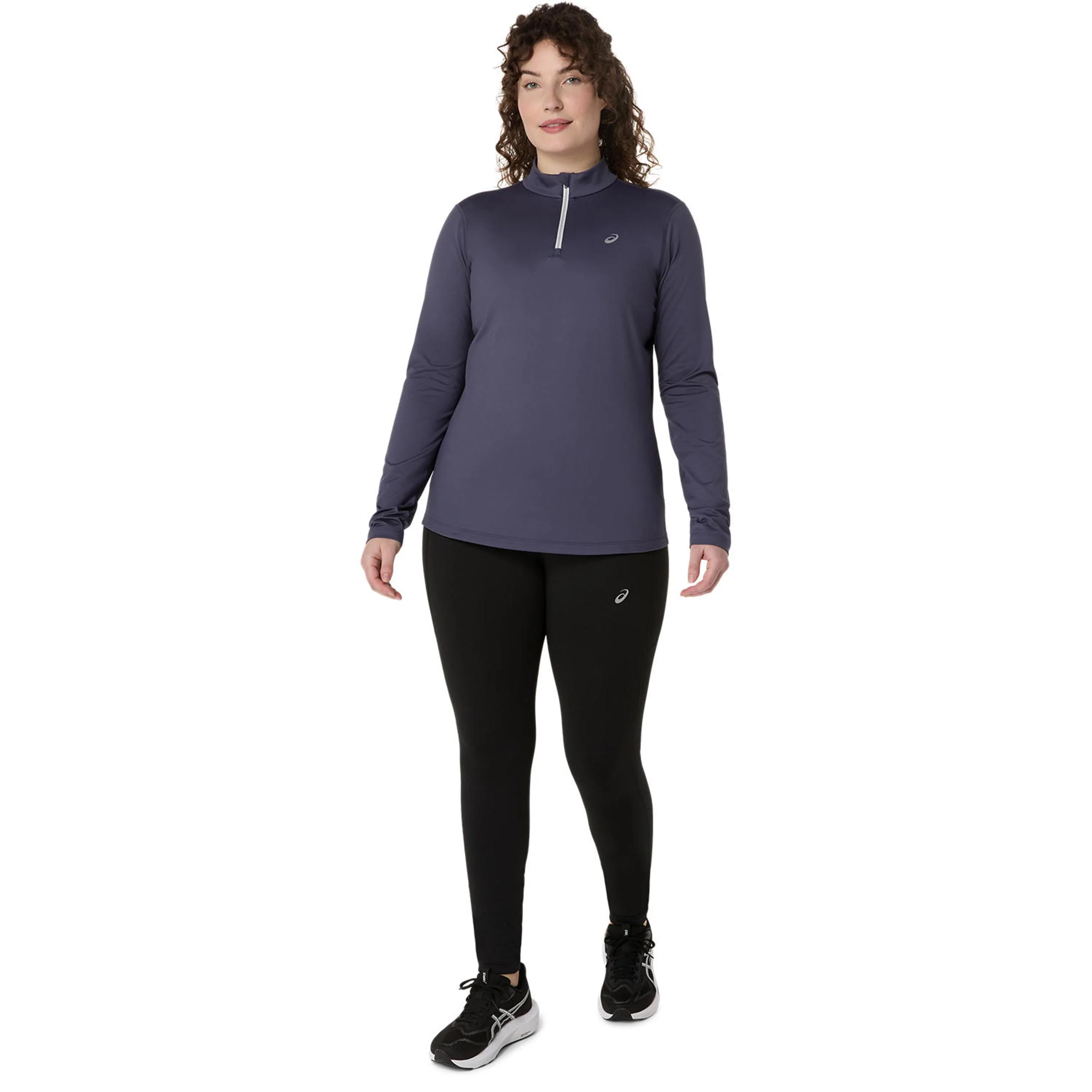 Core Winter 1/2 Zip Laufshirt Damen-Blaugrau - Image 5